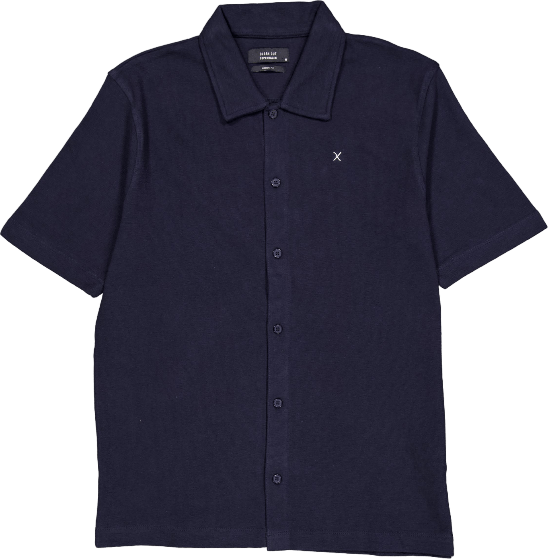 Calton Structured Shirt S/s Dark Navy