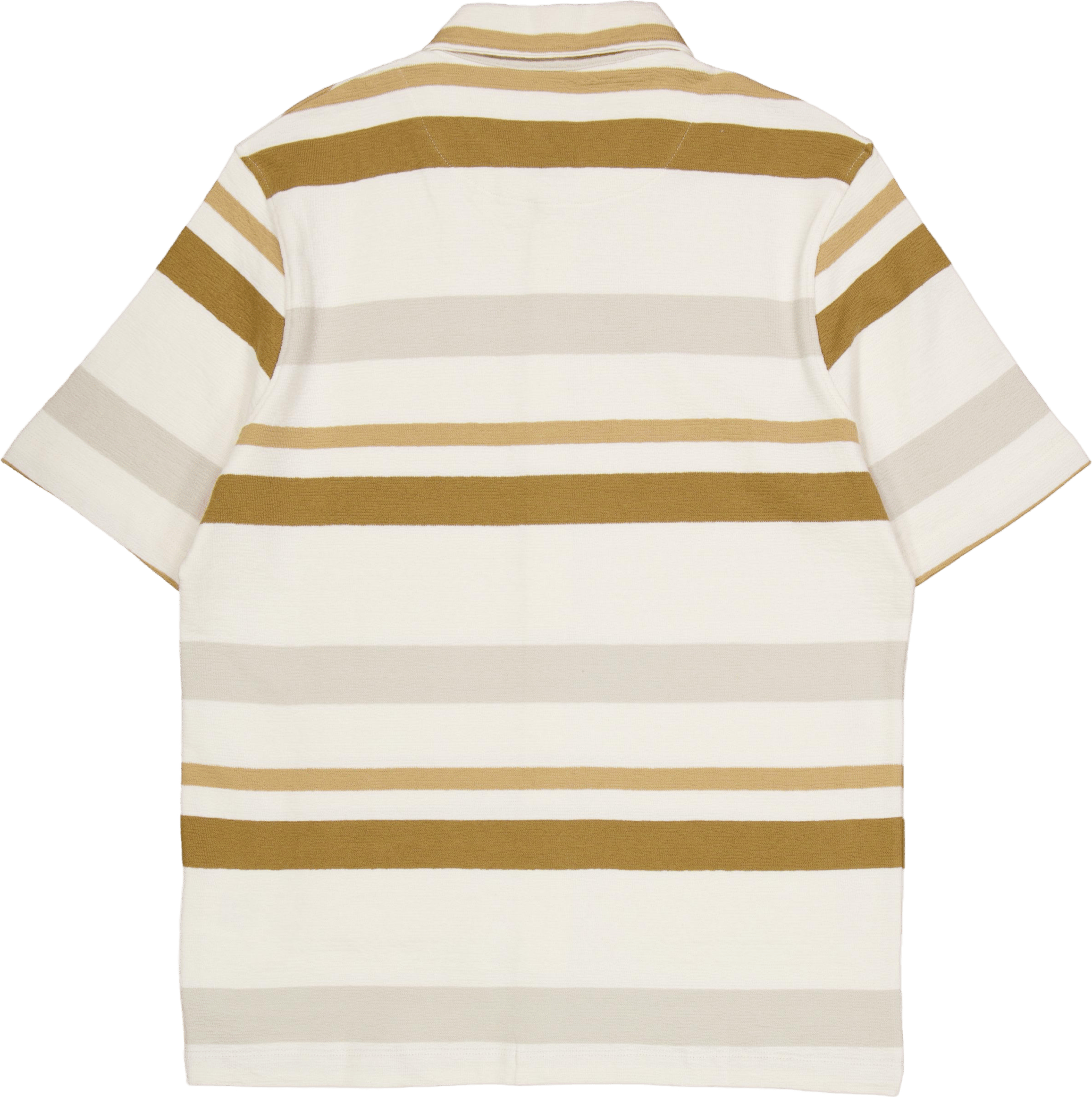 Calton Striped Structured Shir Ecru/khaki Stripe - Bild 2