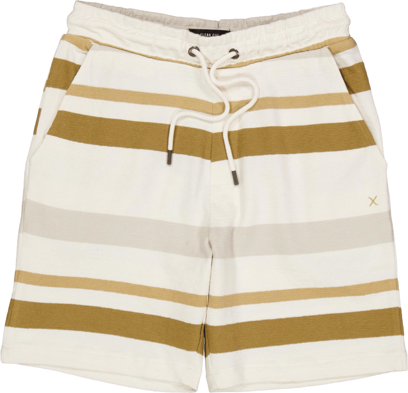 Calton Striped Structured Shor Ecru/khaki Stripe