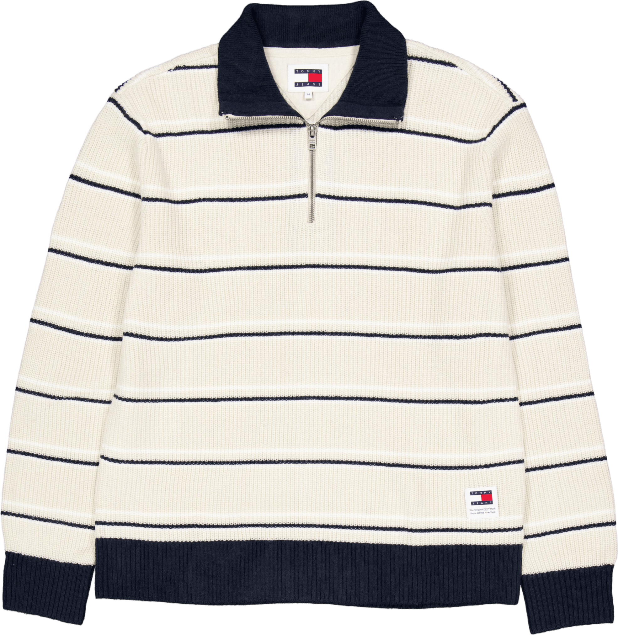Tjm Reg 1/4 Zip Stripe Sweater Acg-newsprint