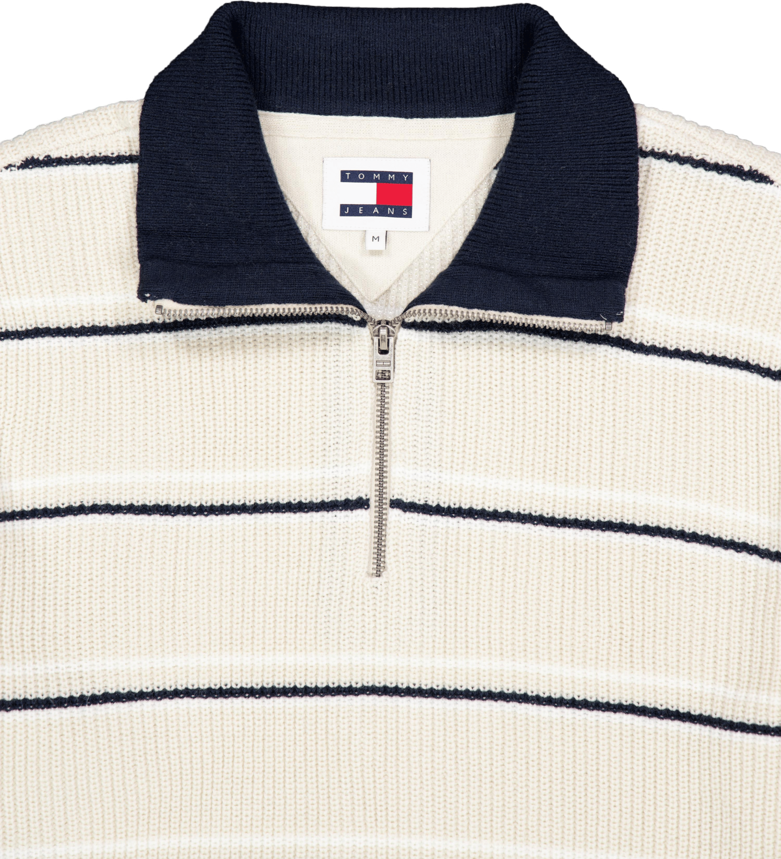 Tjm Reg 1/4 Zip Stripe Sweater Acg-newsprint - Bild 3