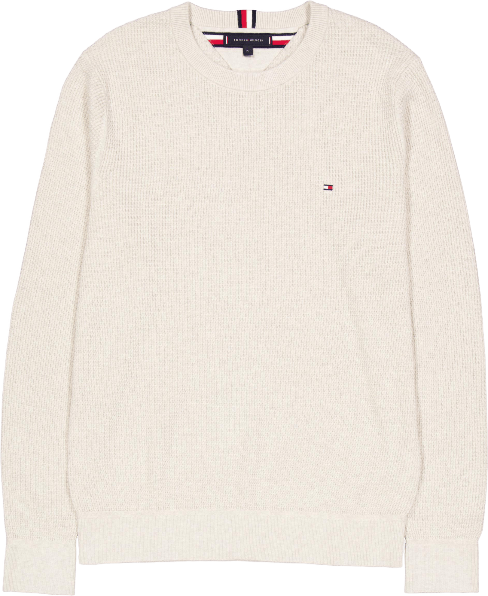 Refined Structure Crew Nk Hcx-heathered Oatmilk