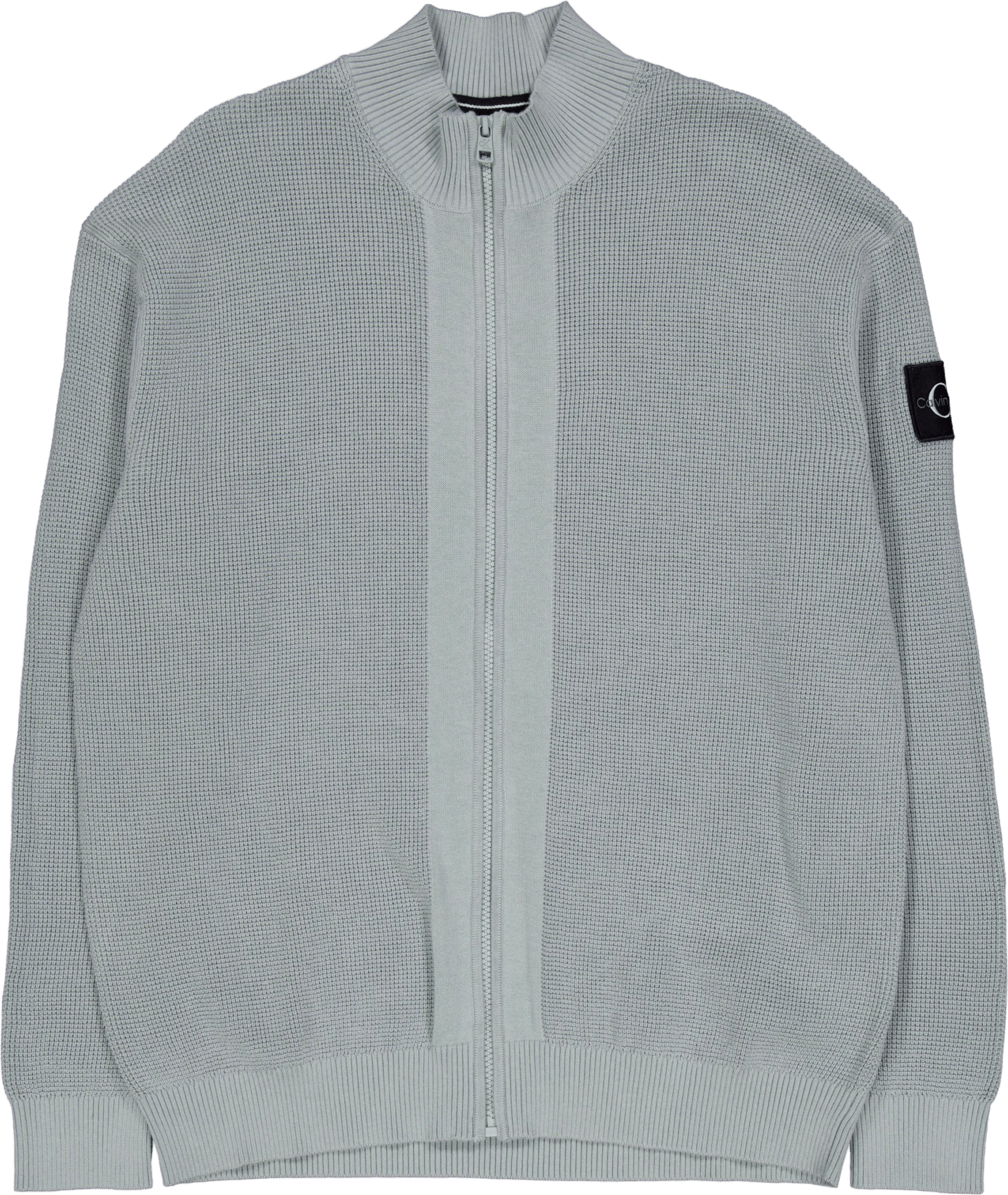 Core Badge Sweater Zip Through Pff-slate Gray