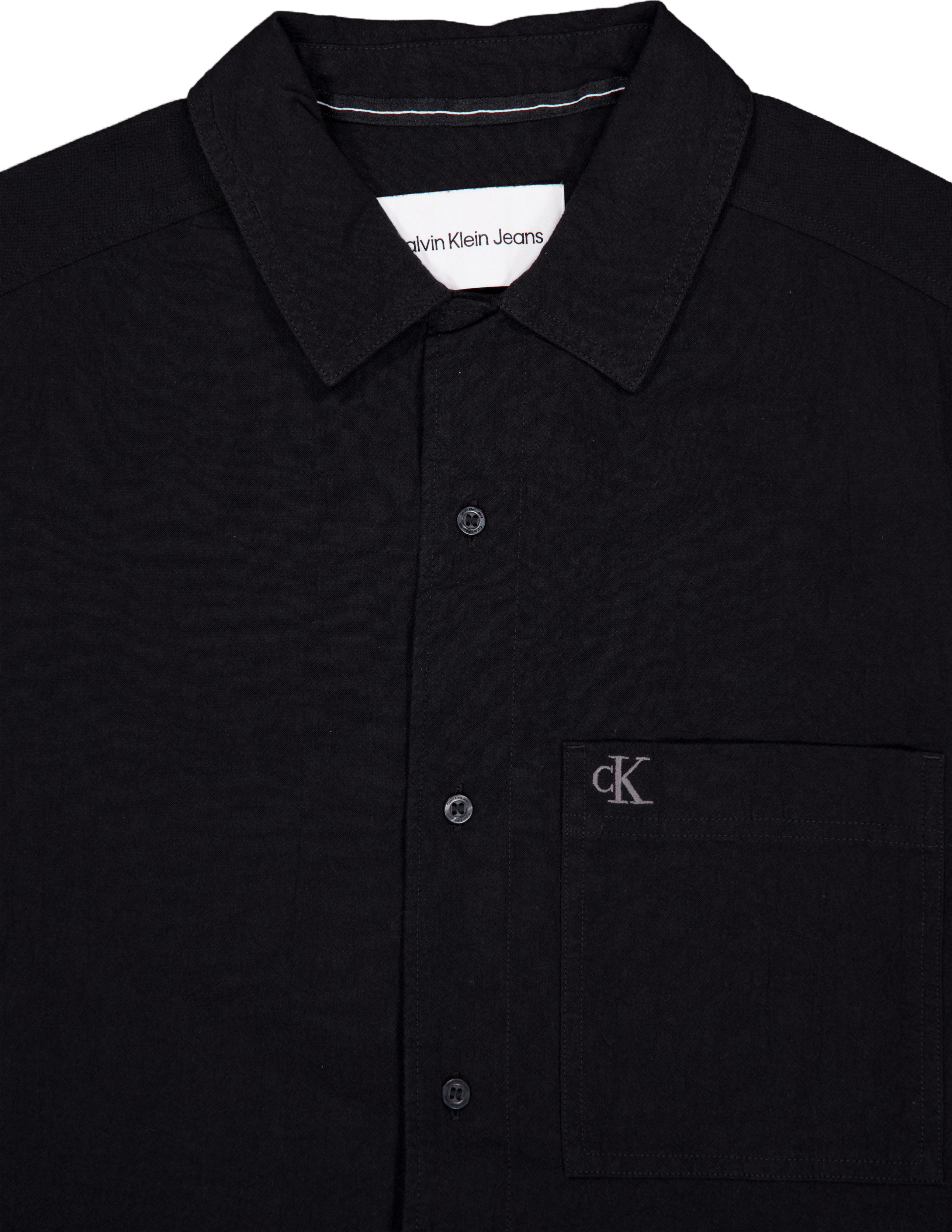 Textured Cotton Ss Shirt Beh-ck Black - Bild 3