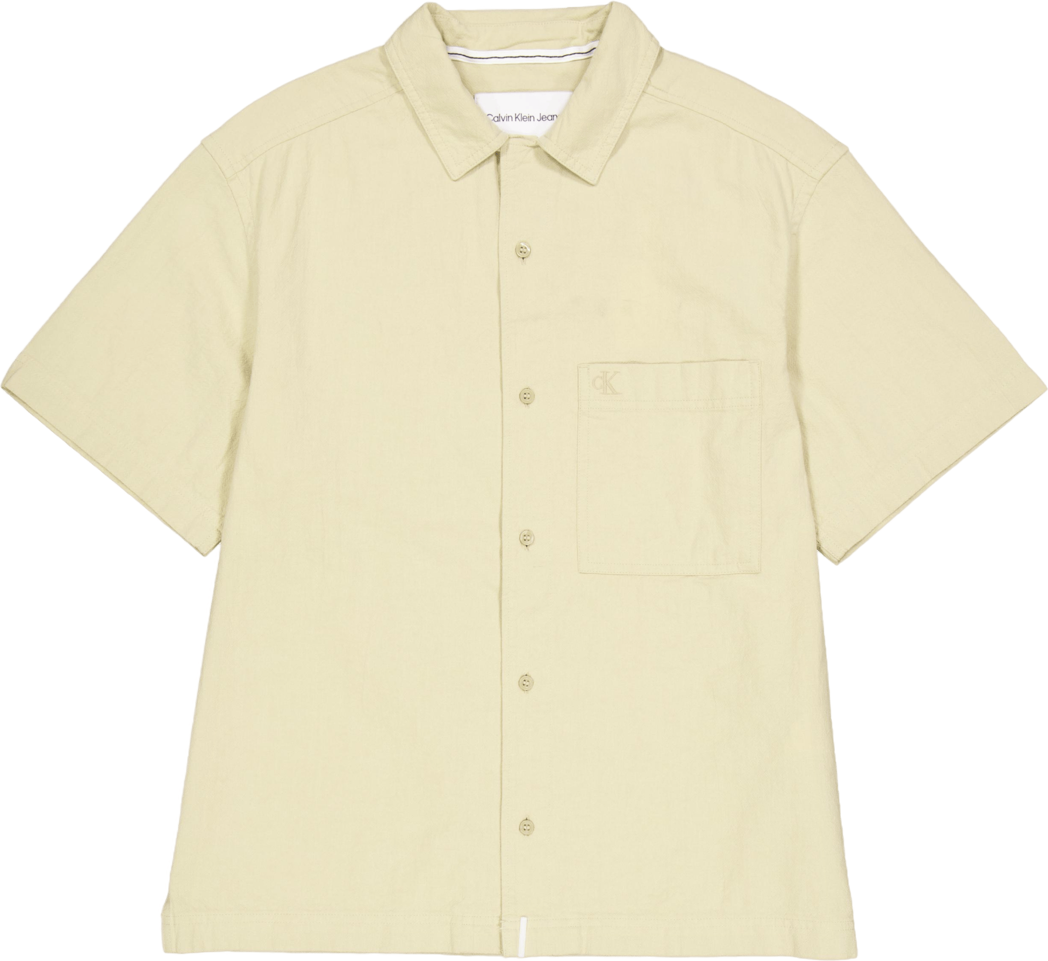 Textured Cotton Ss Shirt Rae-pale Khaki