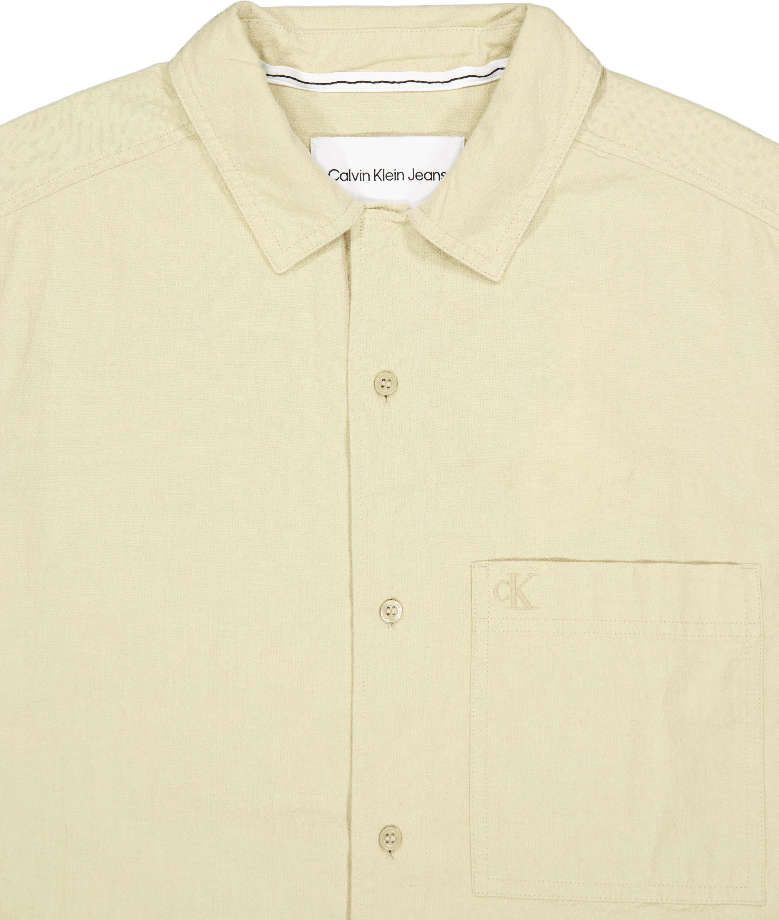 Textured Cotton Ss Shirt Rae-pale Khaki - Bild 3