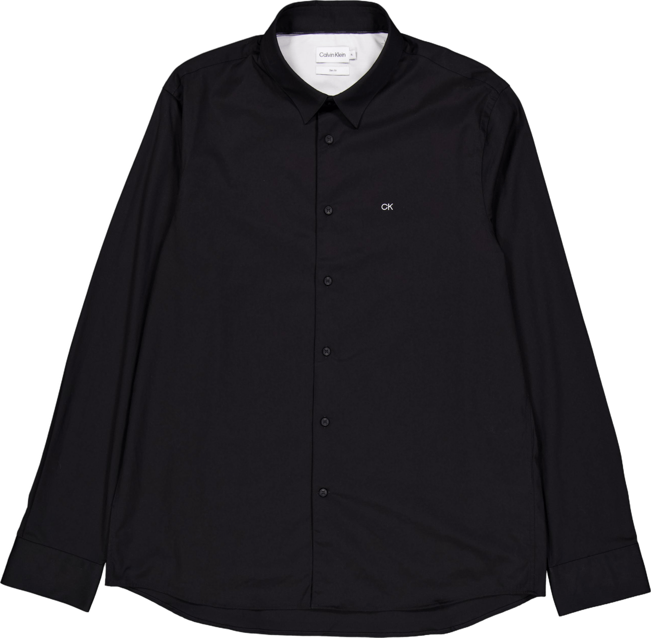Stretch Poplin Slim Shirt Beh-ck Black, Male, Odzież, Tops, Czarny, L