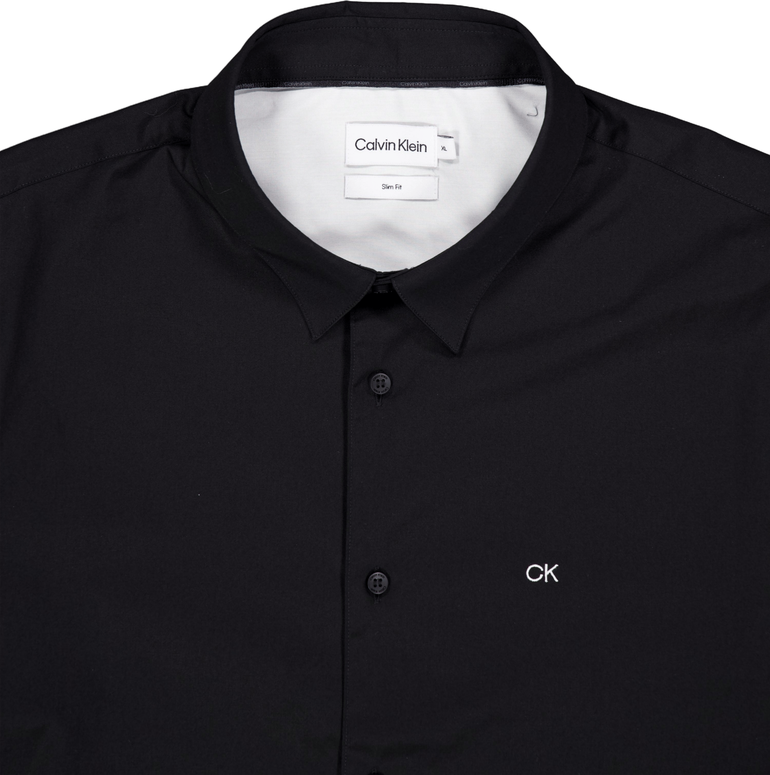 Stretch Poplin Slim Shirt Beh-ck Black - Bild 3