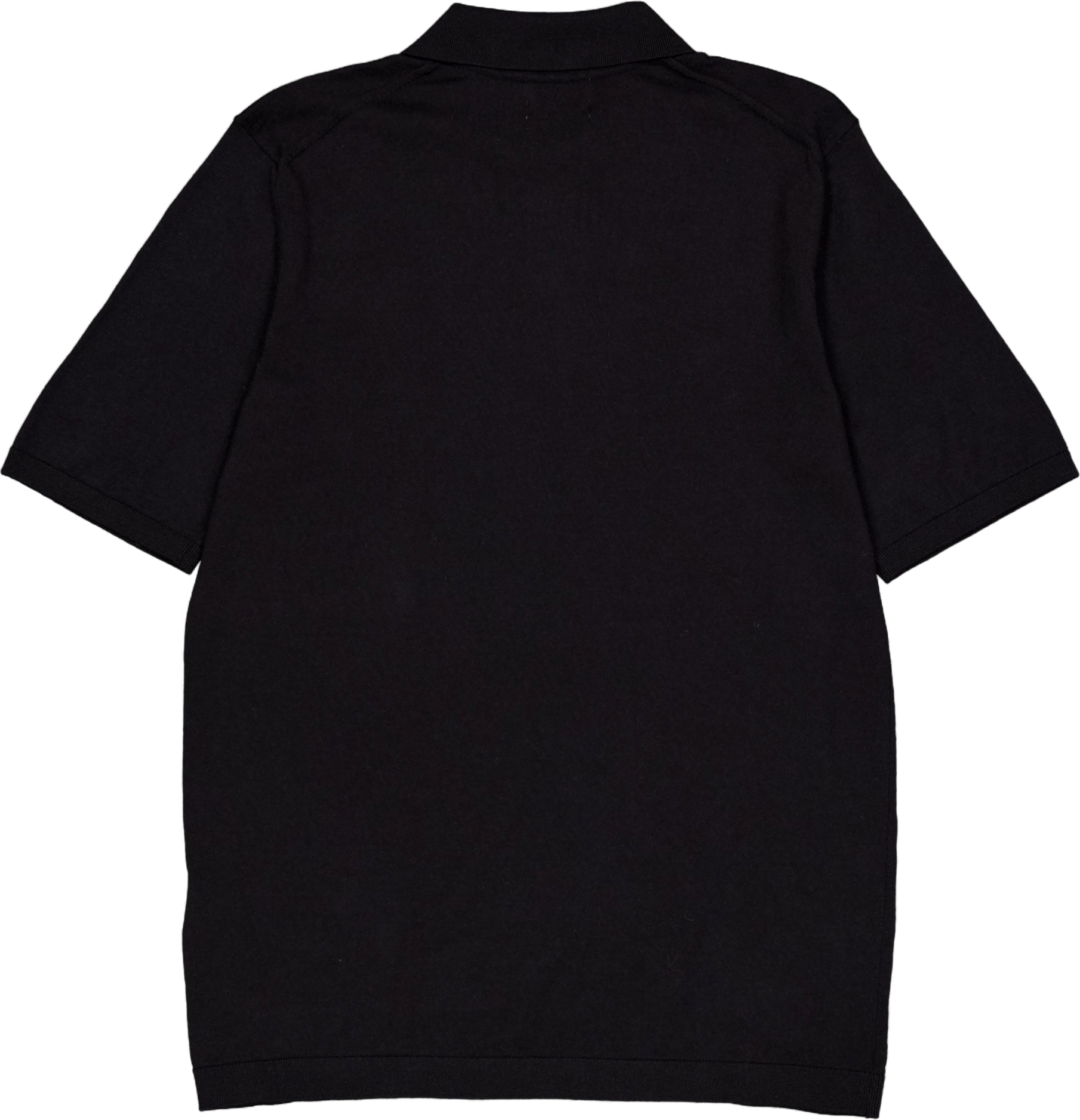 Cotton Silk Polo Shirt Beh-ck Black - Bild 2