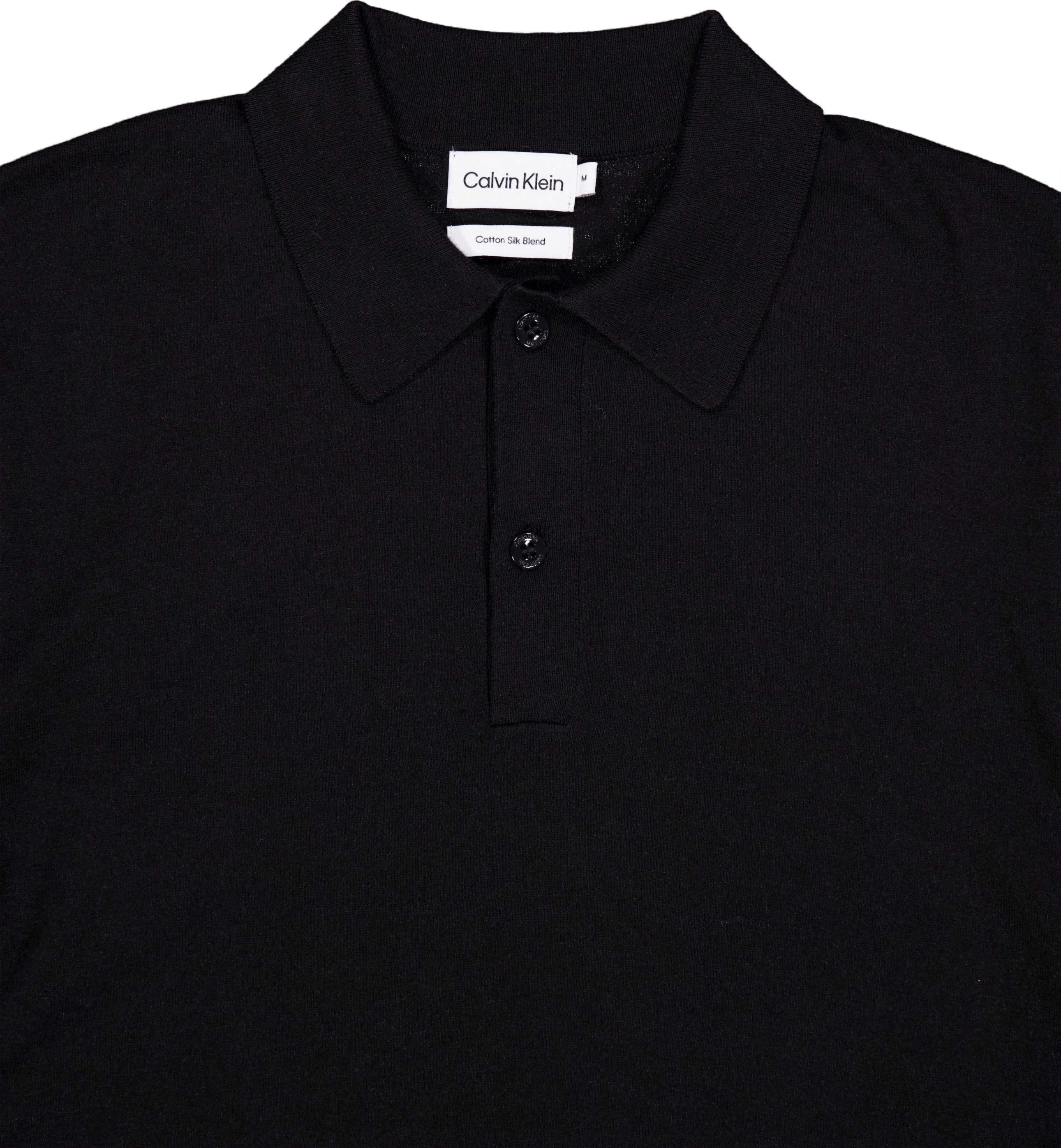 Cotton Silk Polo Shirt Beh-ck Black - Bild 3