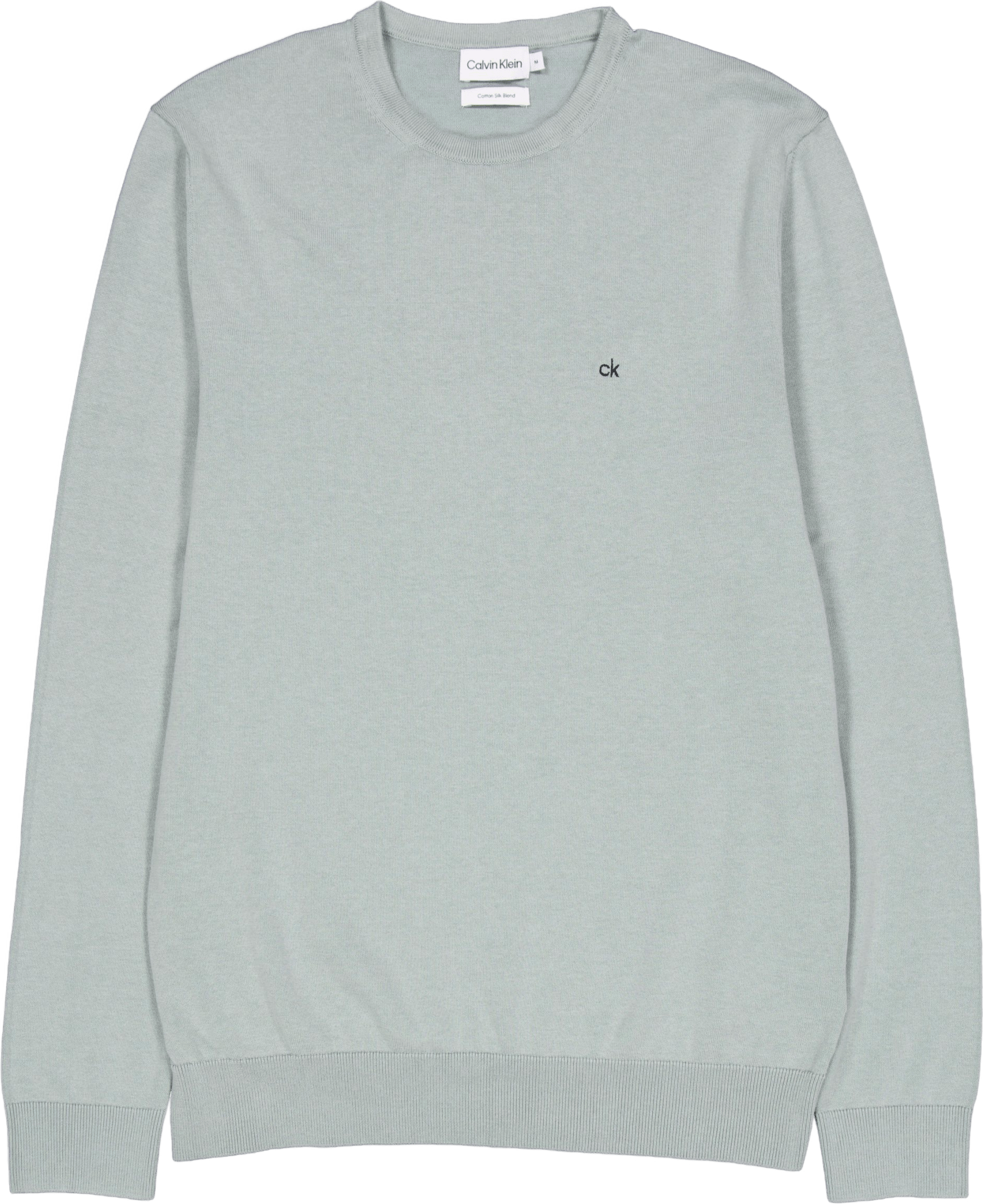 Cotton Silk Blend Cn Sweater Pff-slate Gray