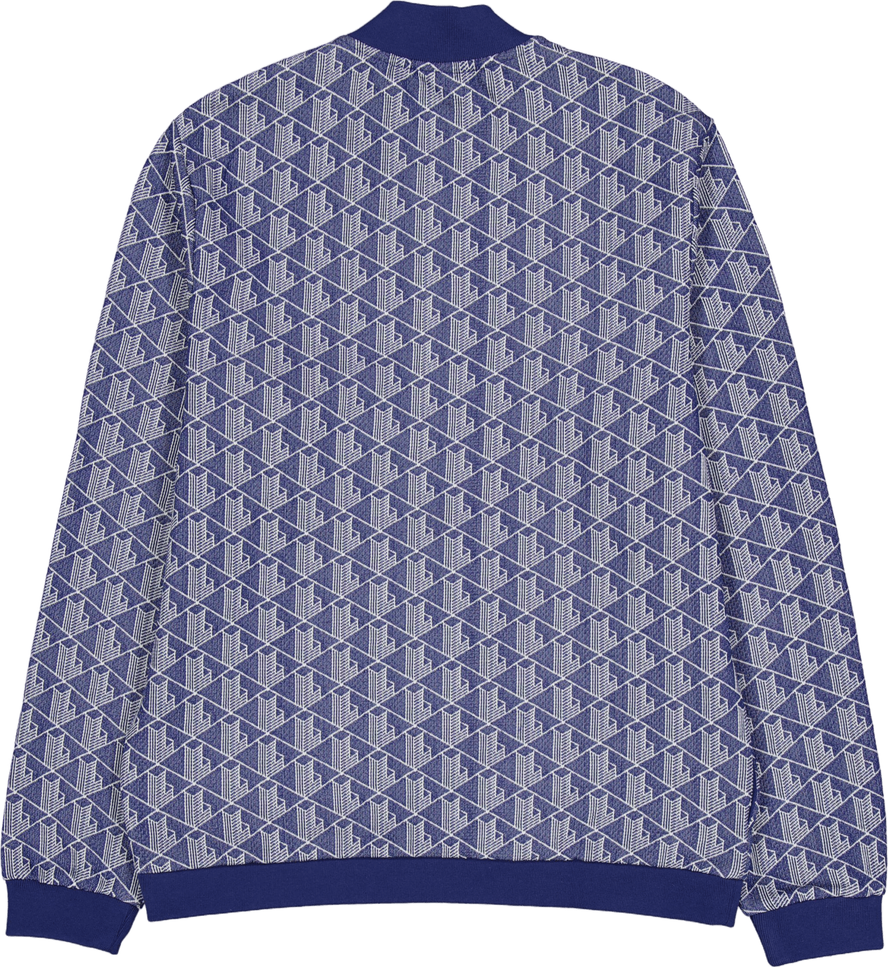 Zipped High Neck Monogram Swea Qie Navy Blue / White - Bild 2