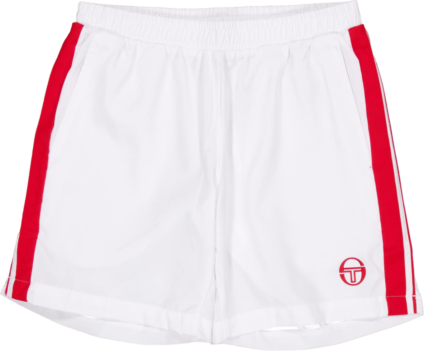 Young Line Pro Shorts White/red, Male, Odzież, Spodenki, Tenis ziemny, Biały, XL