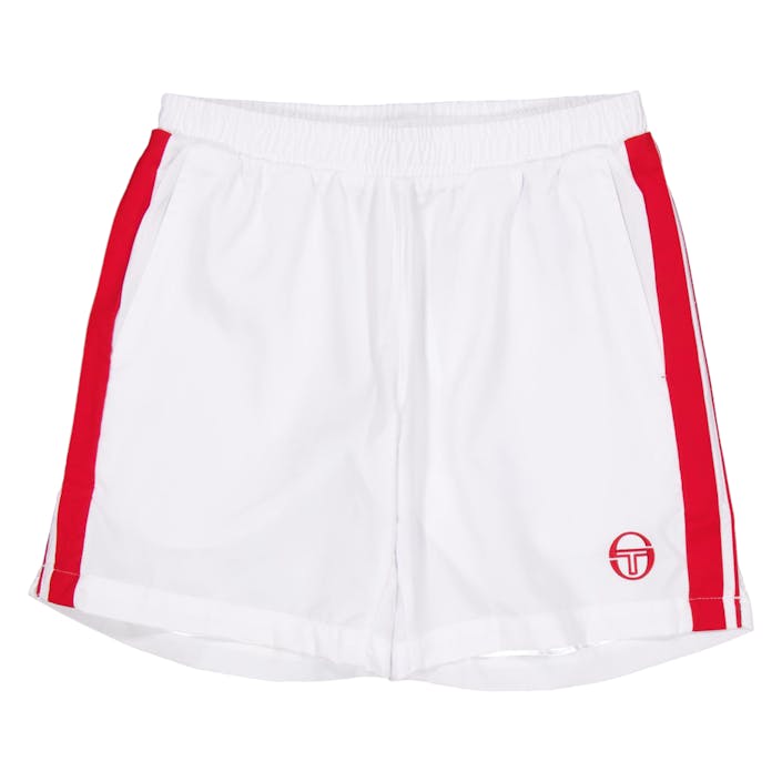 Young Line Pro Shorts White/red, Male, Apparels, Shorts, Tennis, White, S