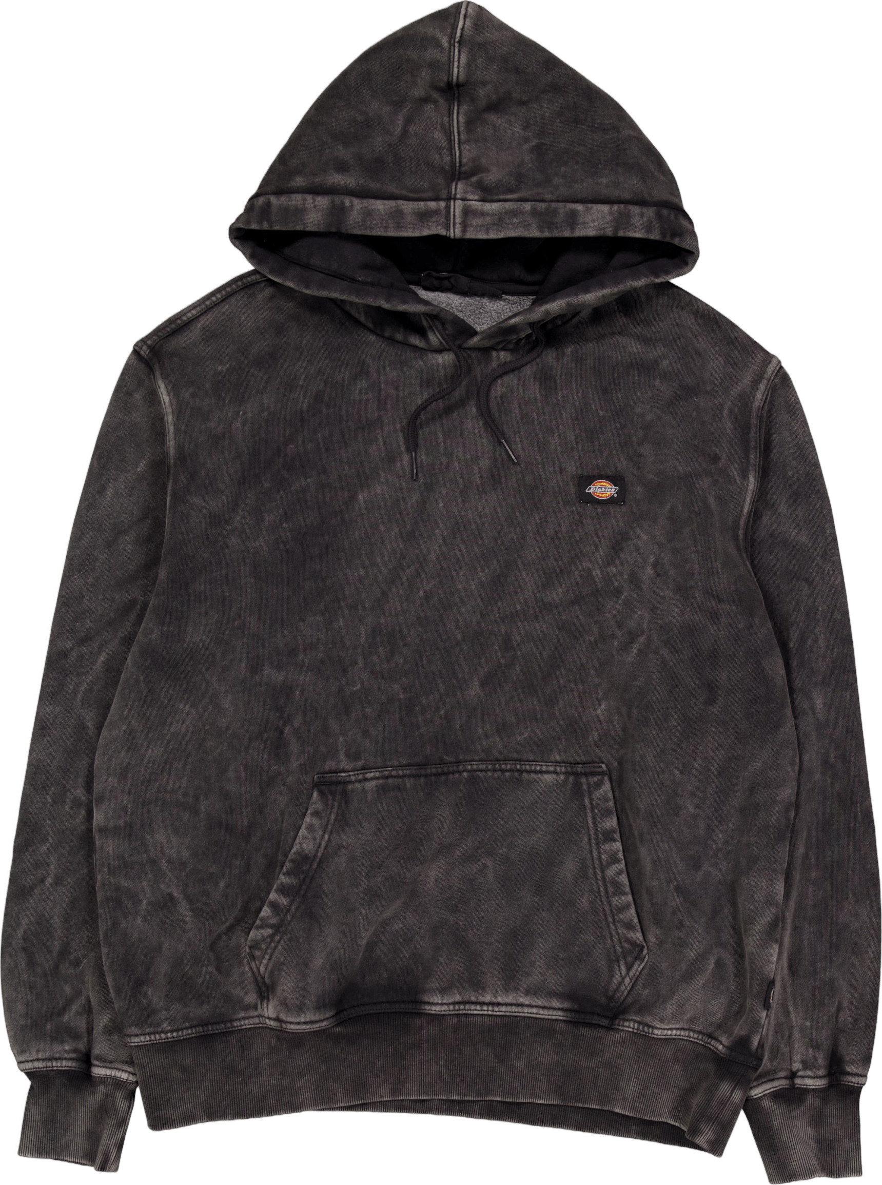 Newington Hoodie Dble Dye/acid Wash Black