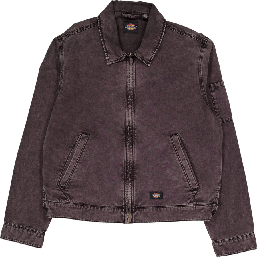 Newington Jacket Dble Dye/acid Wash Black