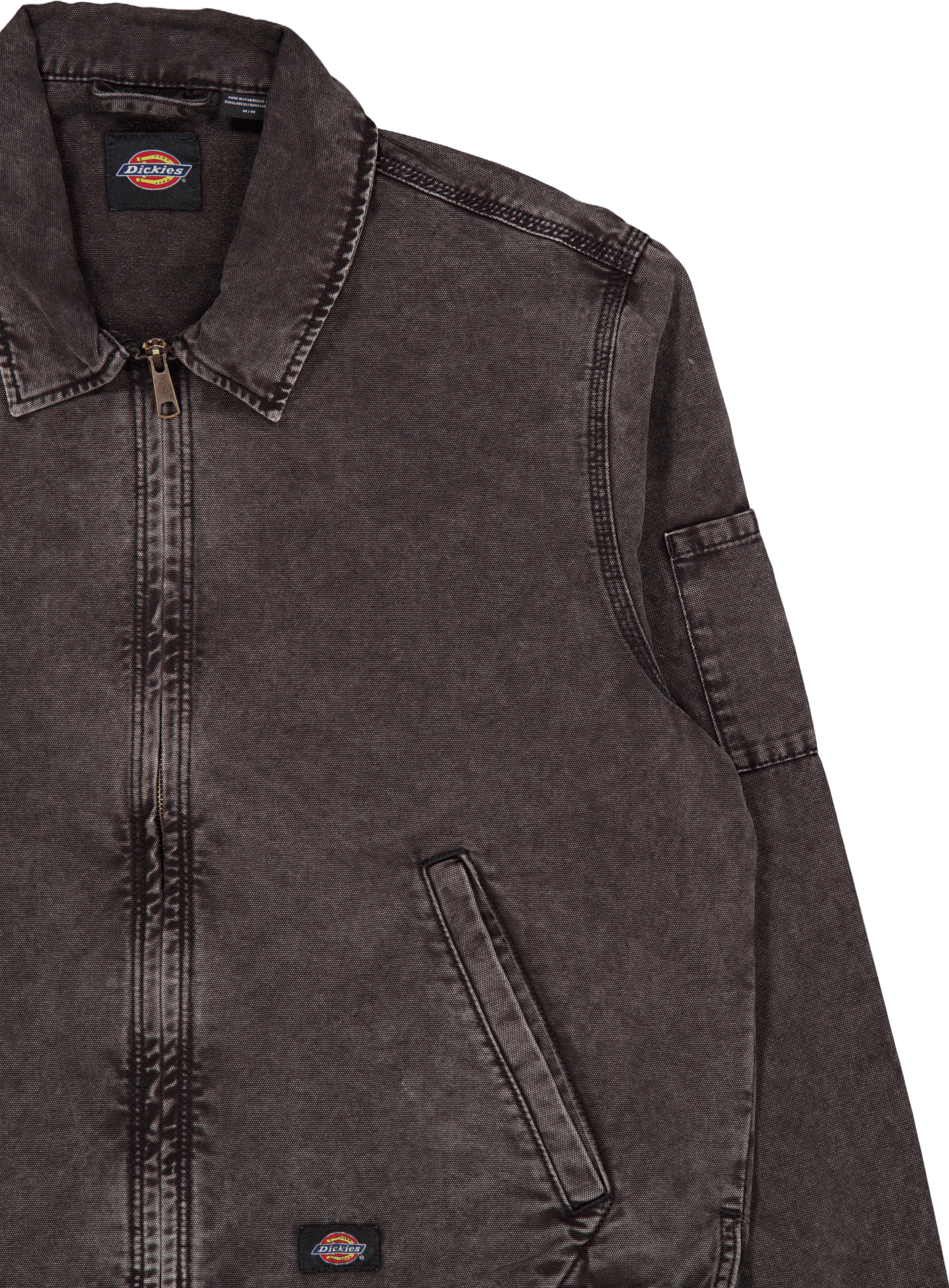 Newington Jacket Dble Dye/acid Wash Black - Bild 3