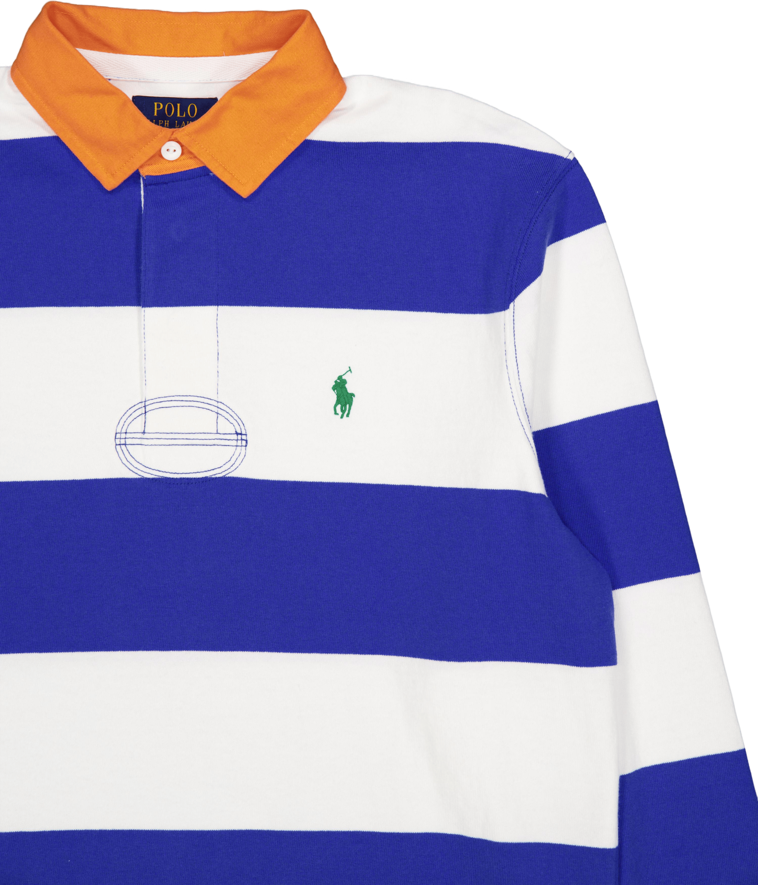Classic Fit Striped Jersey Rugby Shirt New Iris Blue / White - Bild 3
