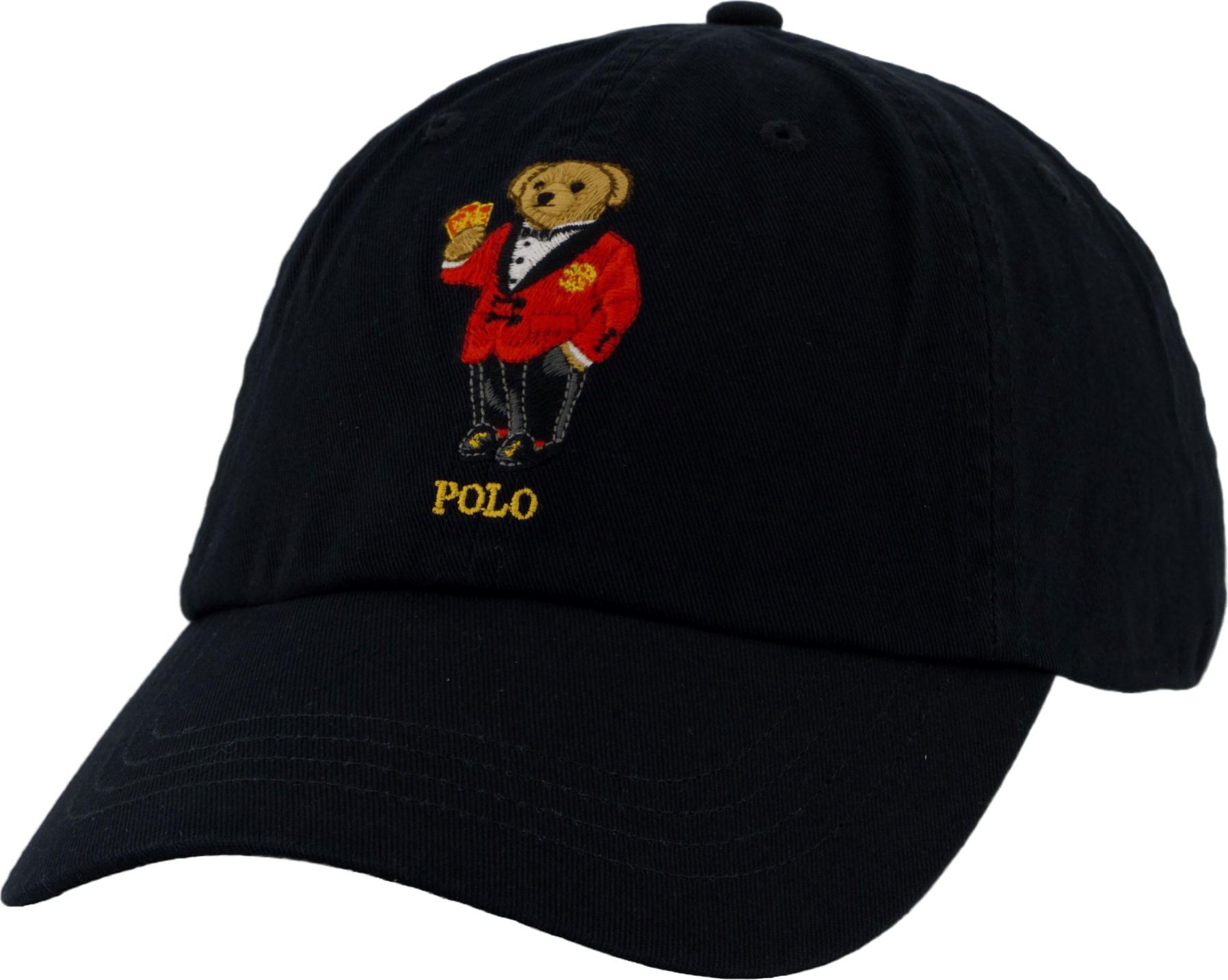 Lunar New Year Polo Bear Ball Cap Polo Black, Unisex, Odevy, Klobúky a čiapky, Čierna, ONESIZE