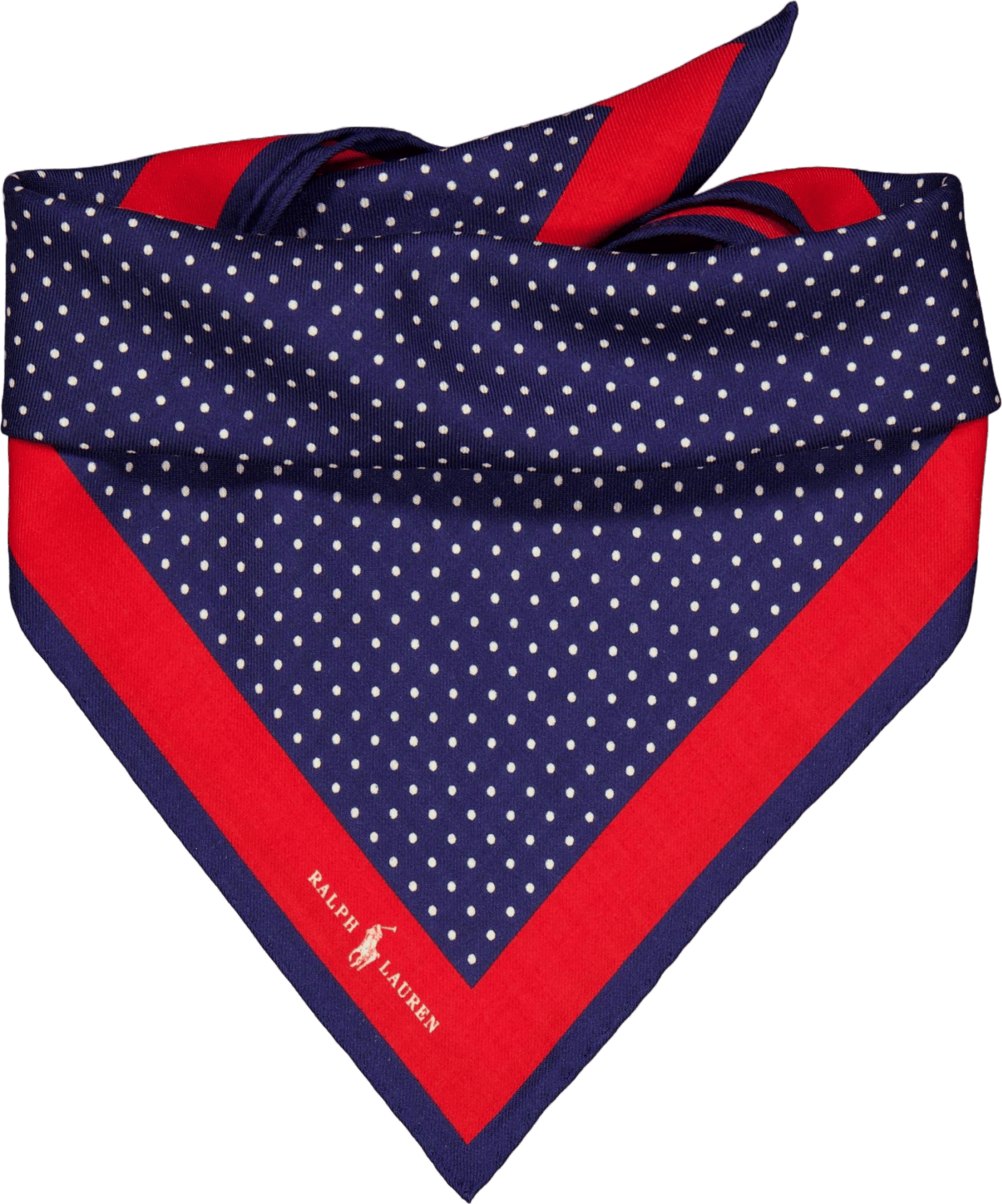 Polka-Dot Wool-Silk Bandanna Navy - Bild 2