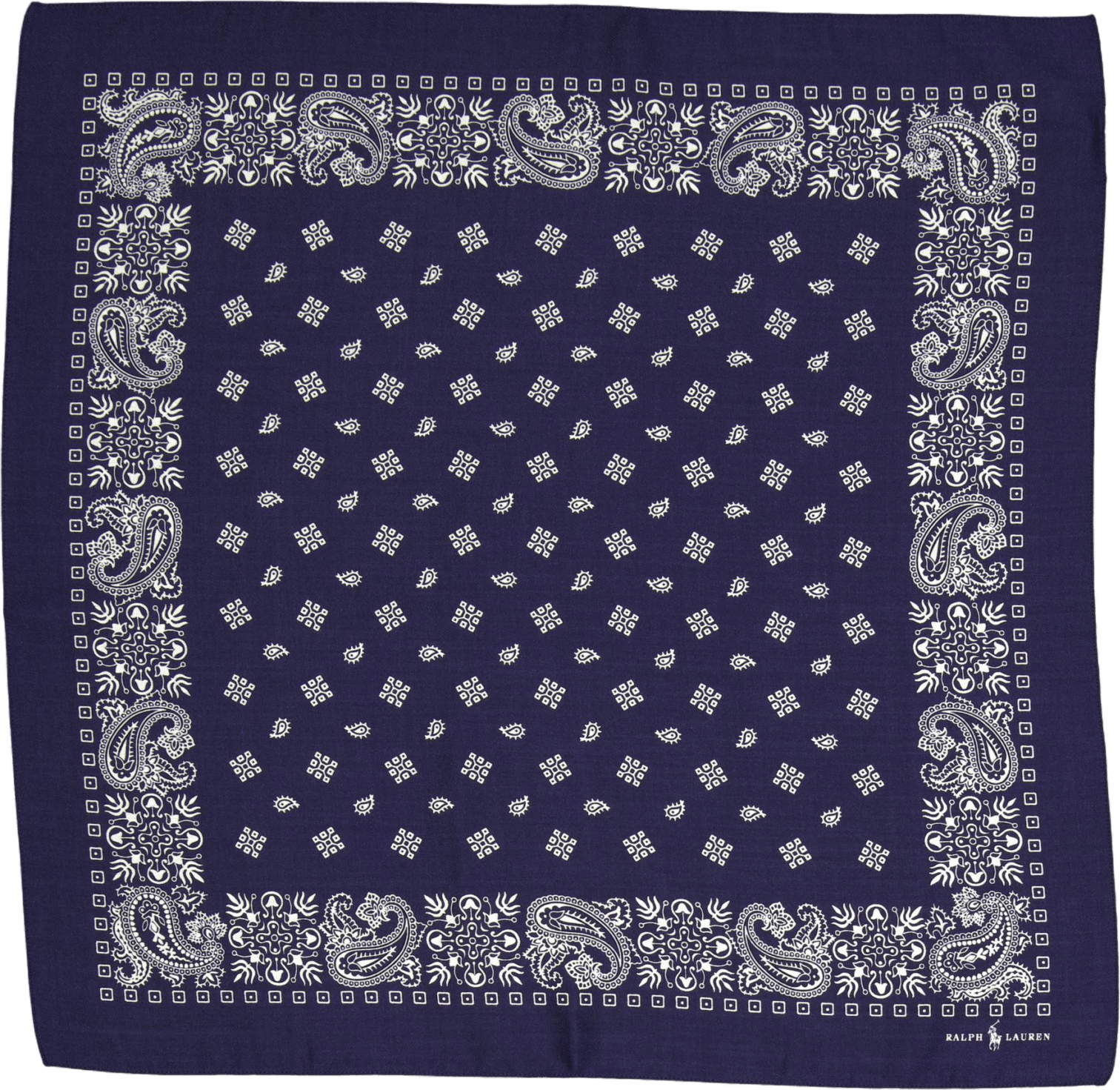Wool-Silk Bandanna Navy, Unisex, Klær, annet tilbehør, Blå, ONESIZE