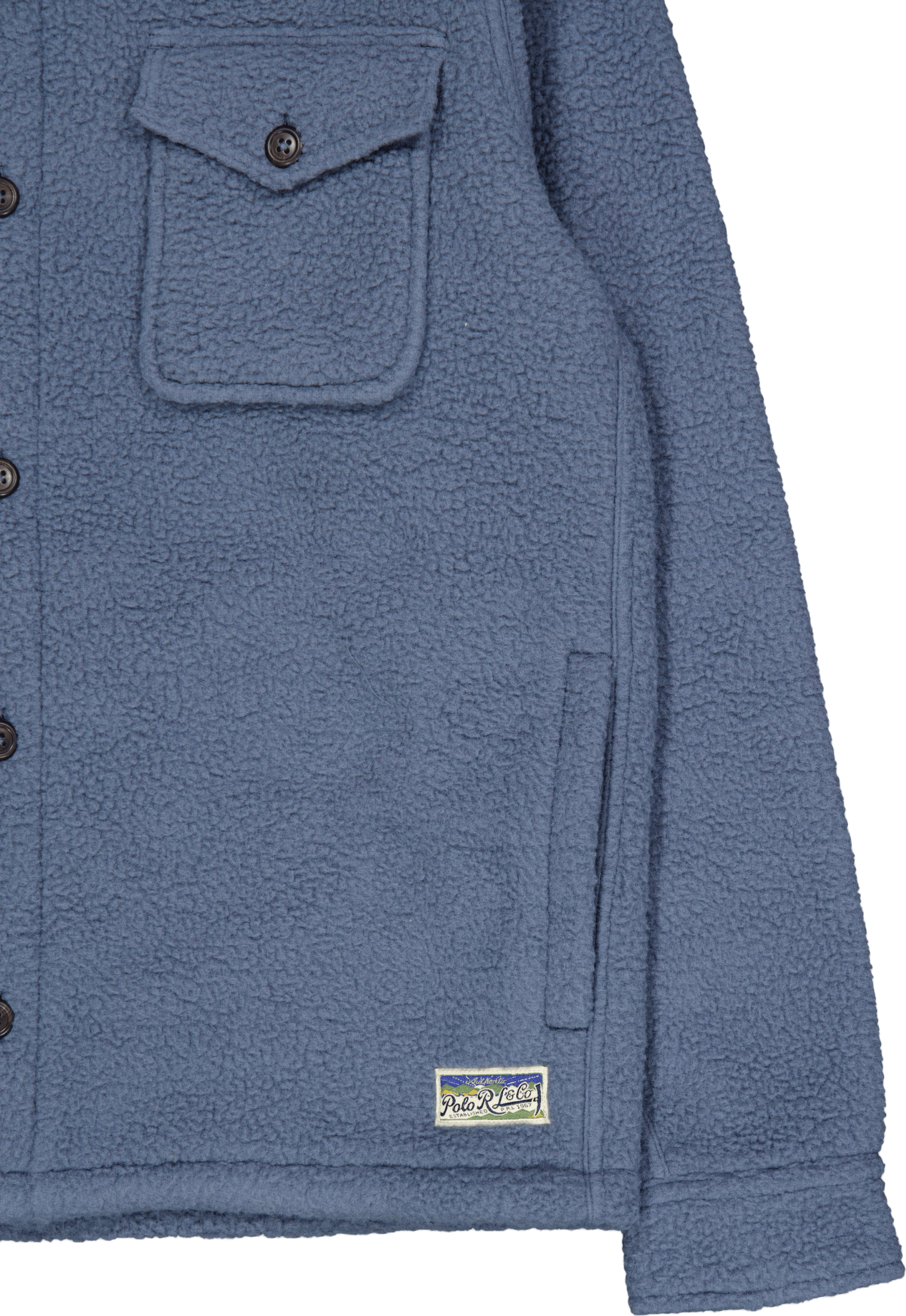 Pile Fleece Overshirt Blue Corsair - Bild 4