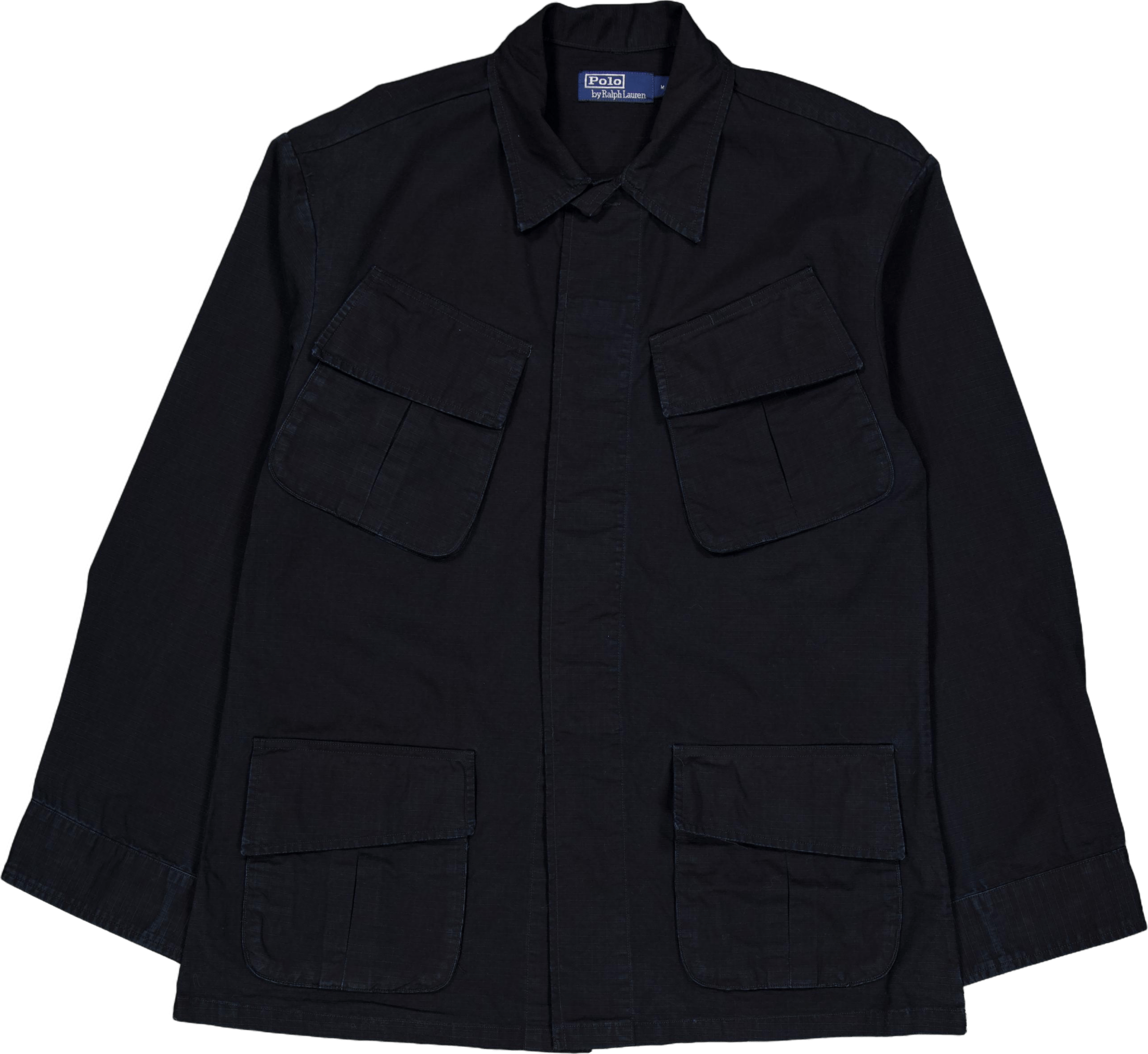 Classic Fit Ripstop Utility Shirt Polo Black
