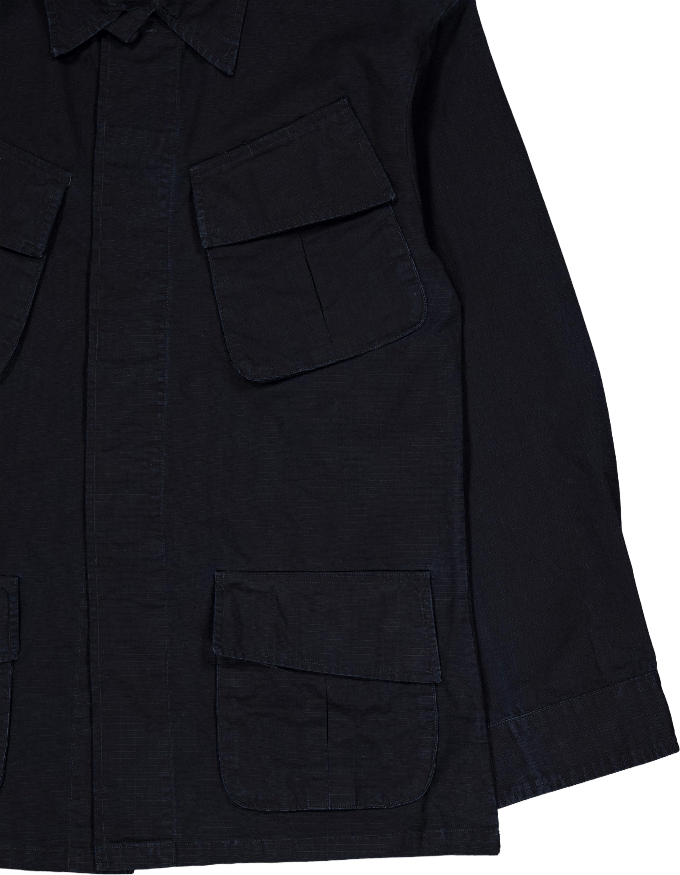 Classic Fit Ripstop Utility Shirt Polo Black - Bild 4