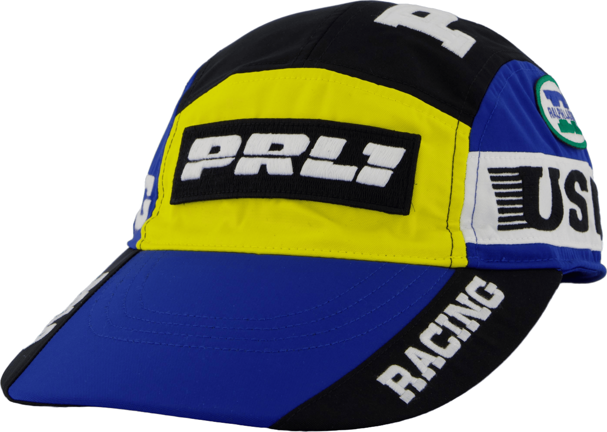 Color-Blocked Long-Bill Cap Polo Black / Sapphire Star