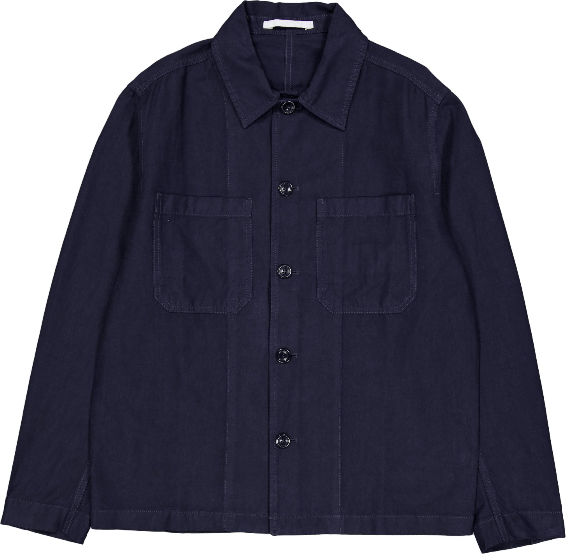 Tyge Cotton Linen Overshirt Dark Navy