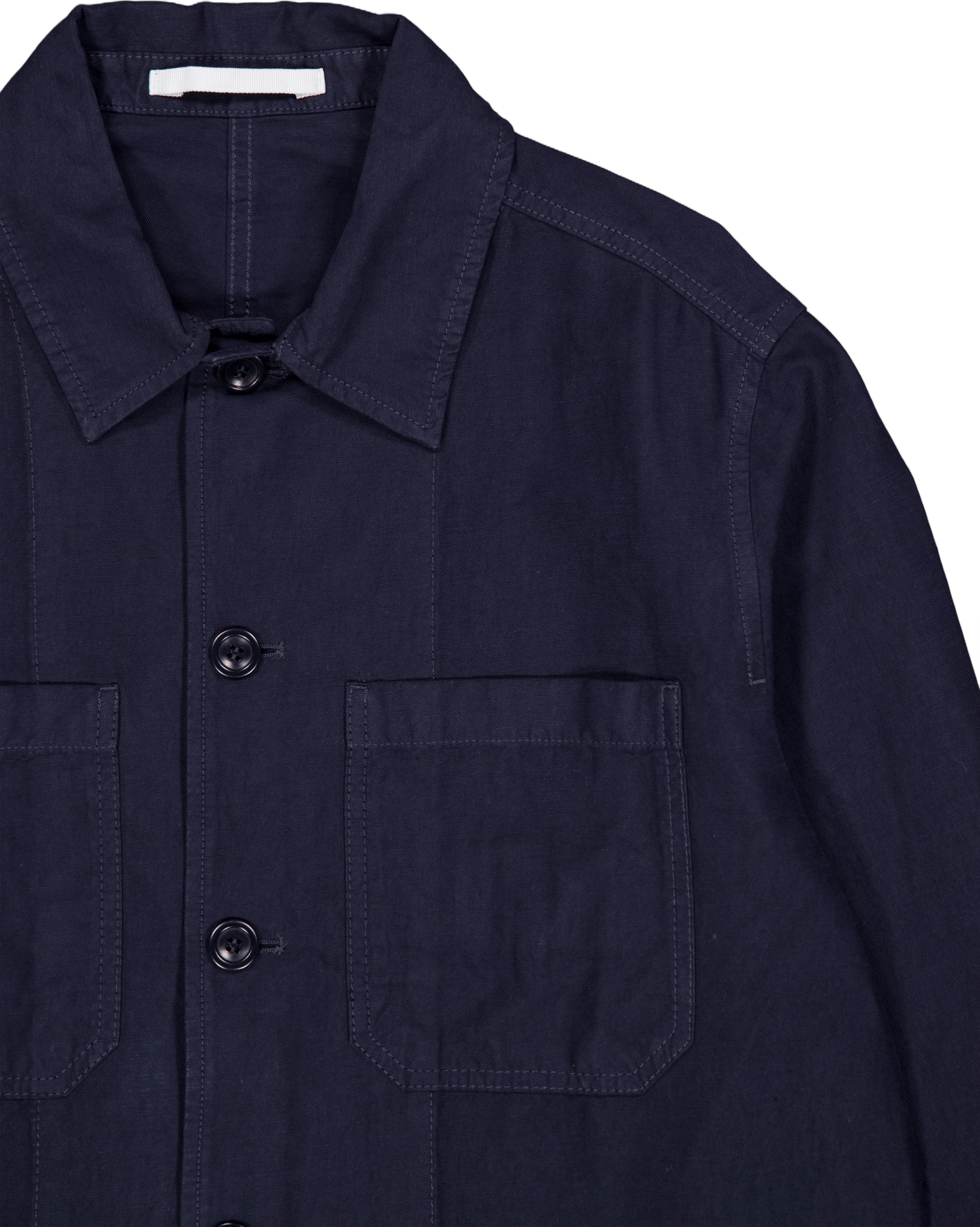 Tyge Cotton Linen Overshirt Dark Navy - Bild 3