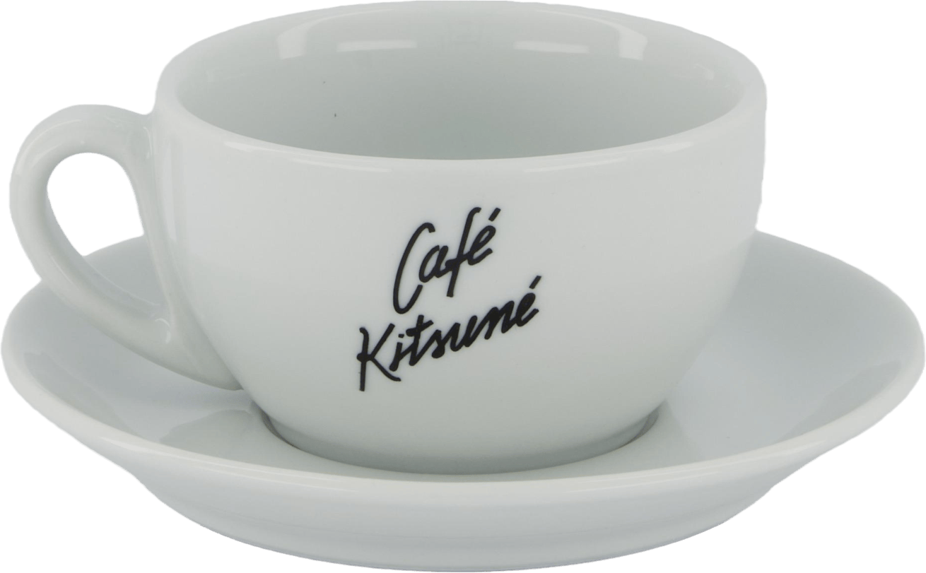 Cup & Saucer Ceramic Size L White