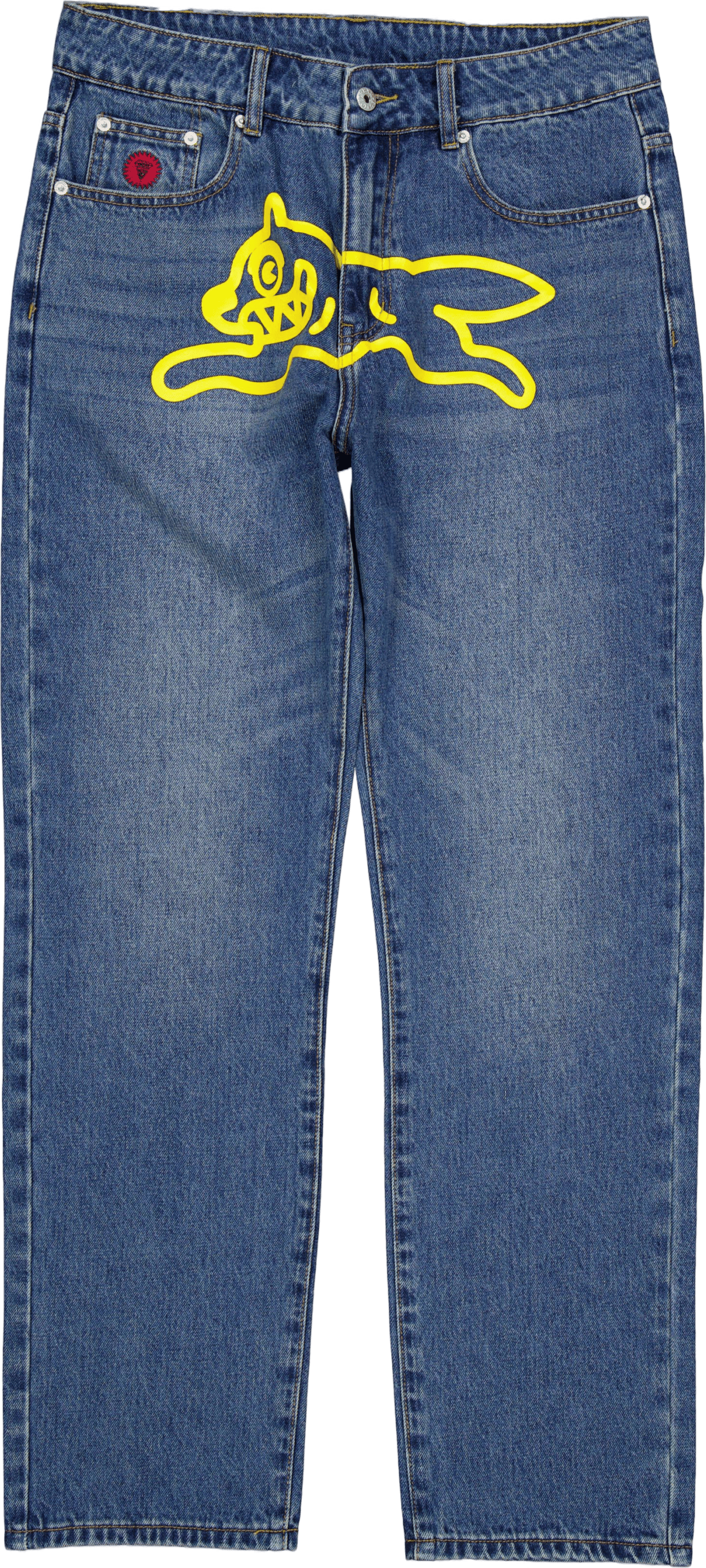 Running Dog Denim Pants Dark Blue Wash