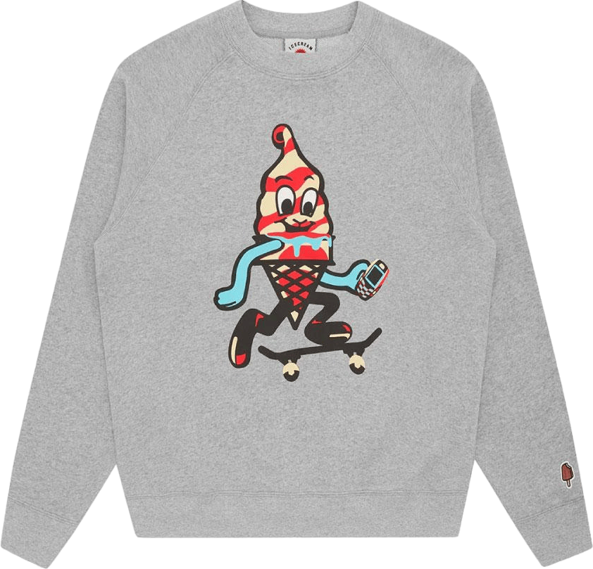 Skate Cone Crewneck Heather Grey