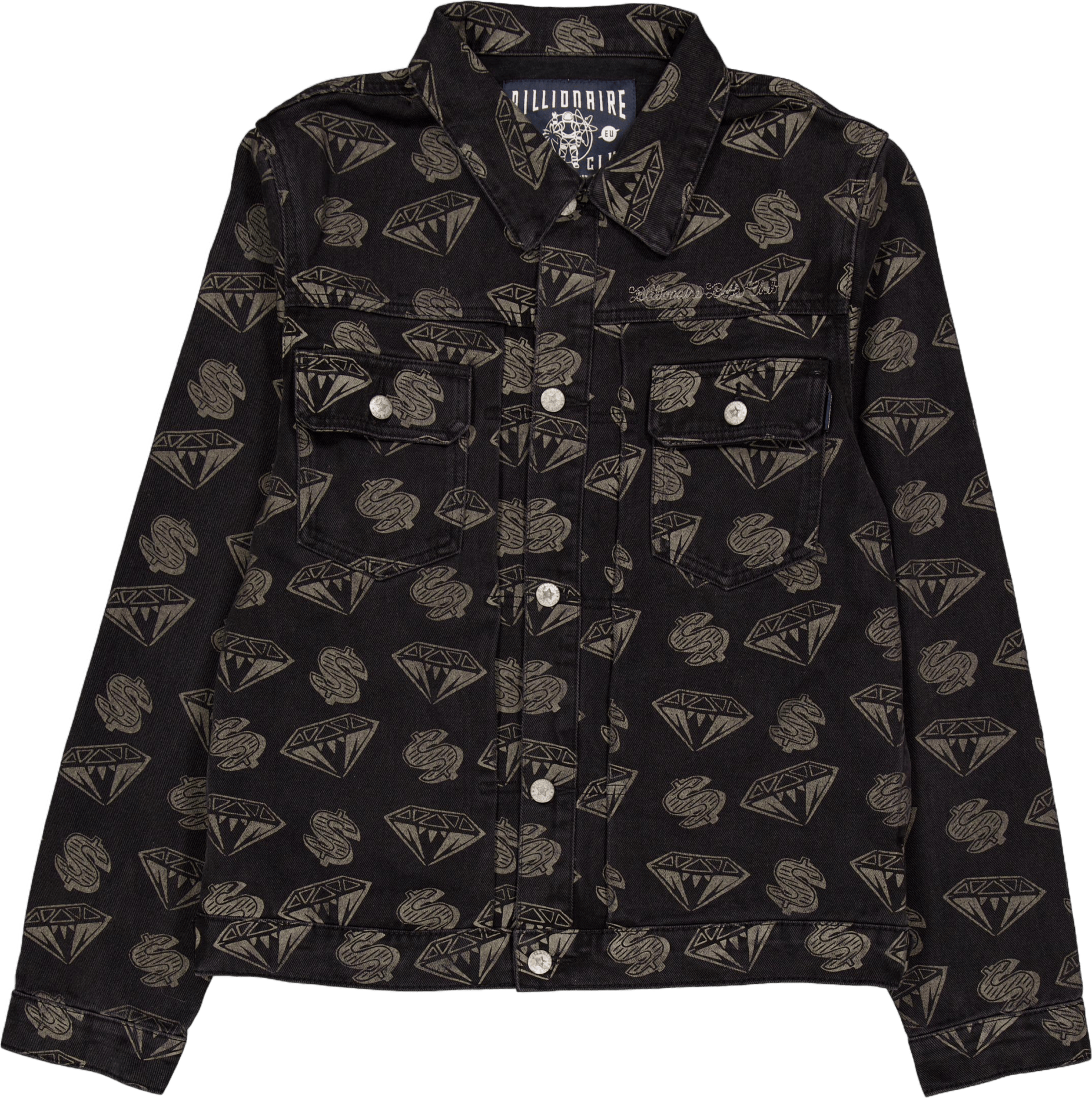 Diamonds & Dollars Denim Jacke Black