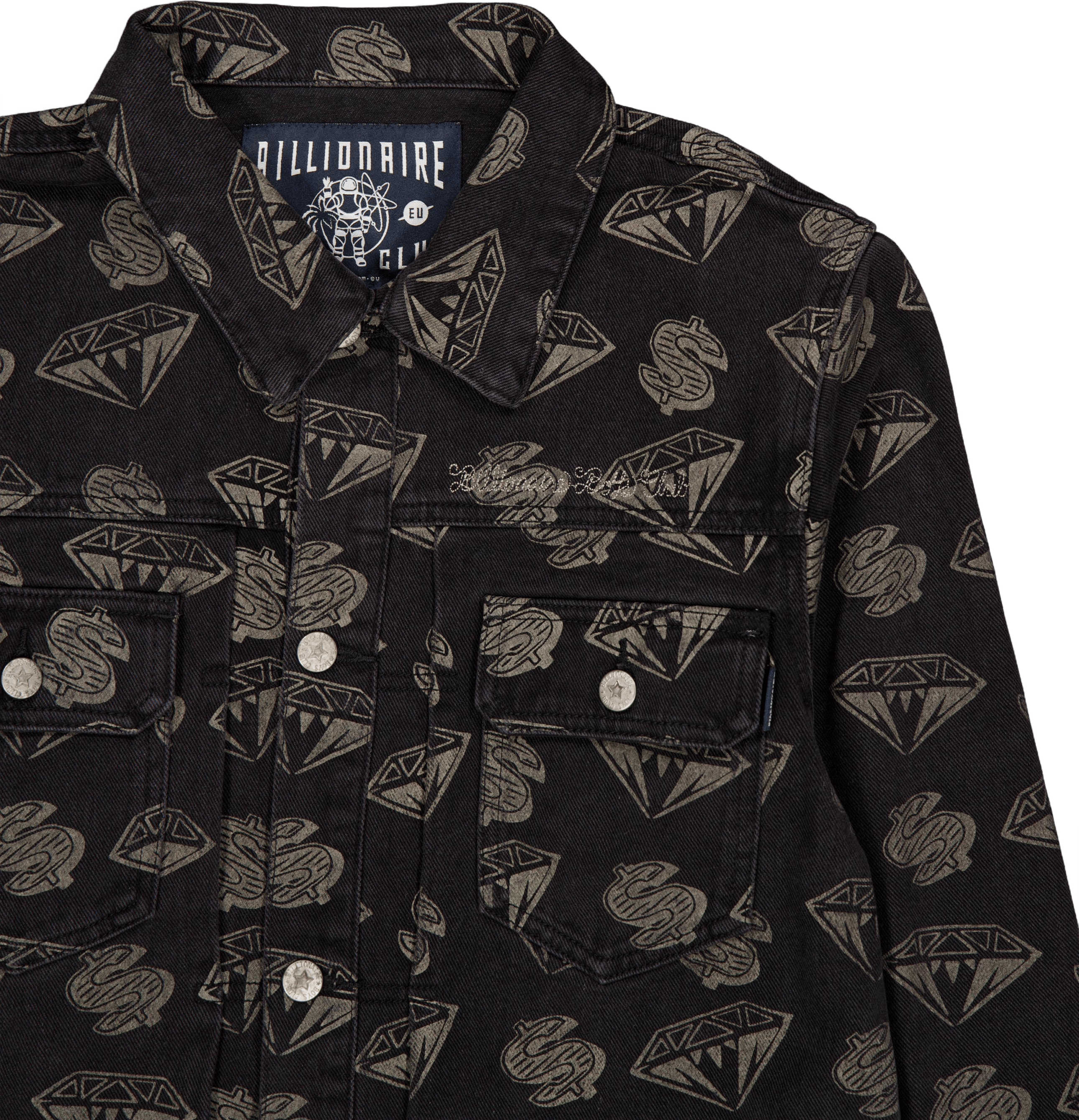 Diamonds & Dollars Denim Jacke Black - Bild 3