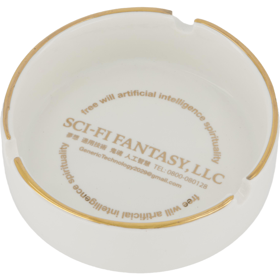Sc-fi Ashtray White/gold