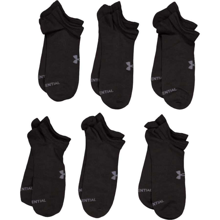 Ua Essential No Show 6pk Black