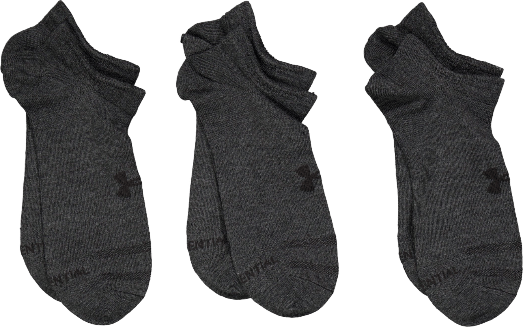 Ua Essential No Show 3pk Black