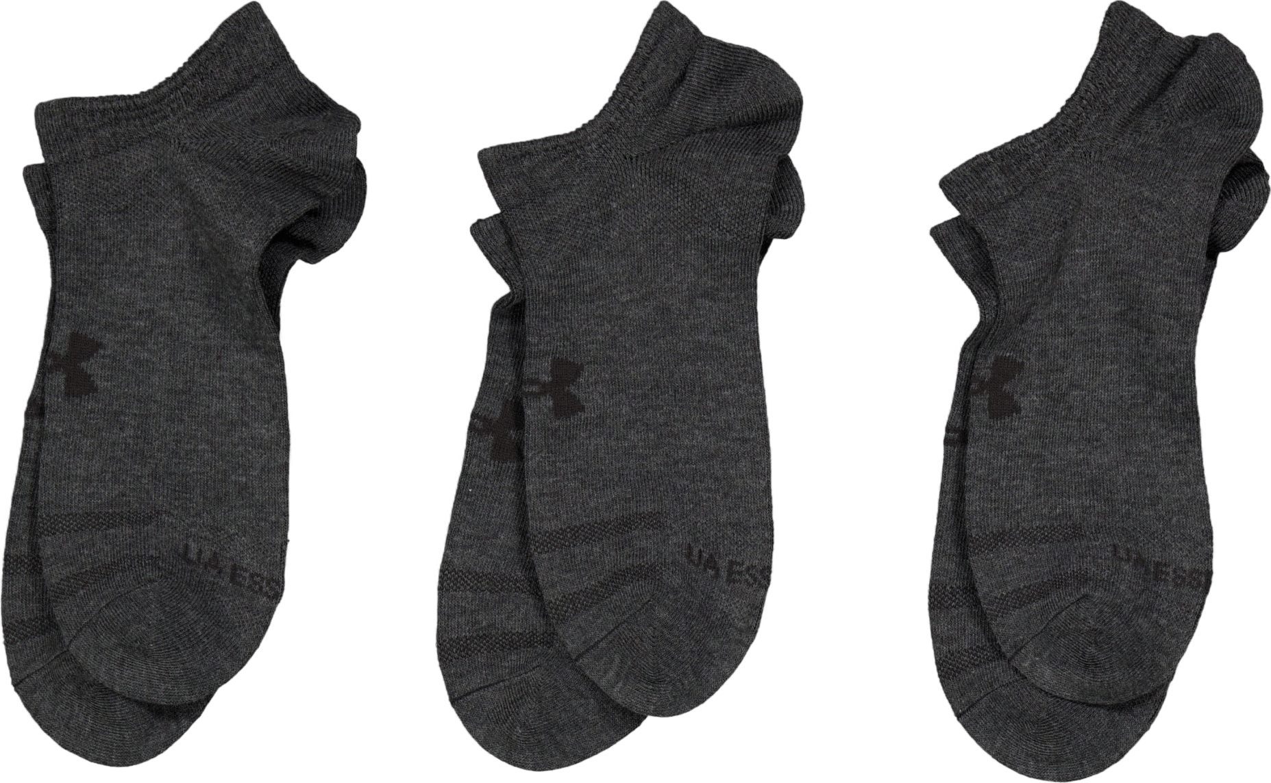 Ua Essential No Show 3pk Black - Bild 2