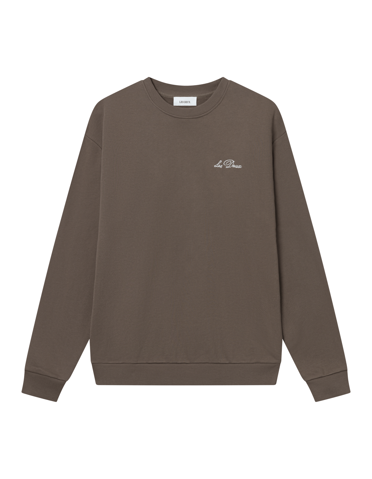 Crew Sweatshirt Mountain Grey/light Ivory, Male, Kläder, hoodies och sweatshirts, Brun, XL