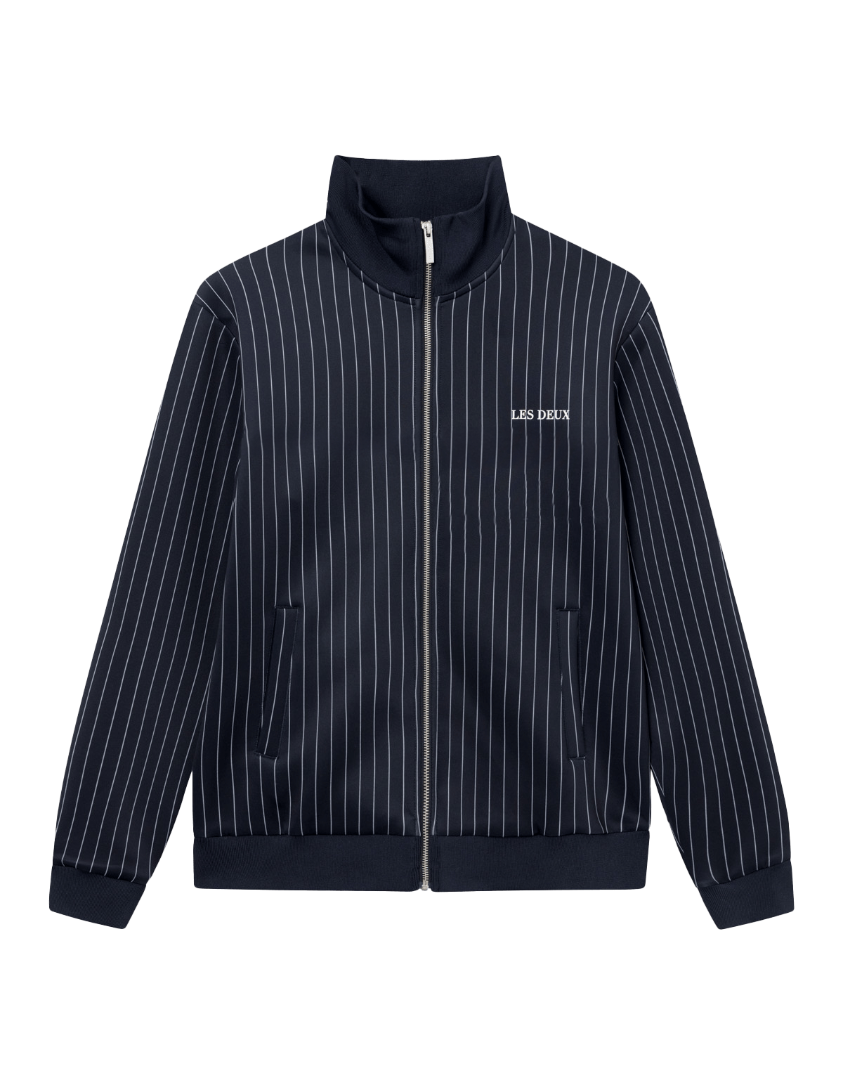 Ballier Pinstripe Track Jacket Dark Navy/light Ivory, Male, Abbigliamento, felpe con cappuccio e felpe, Blu, M