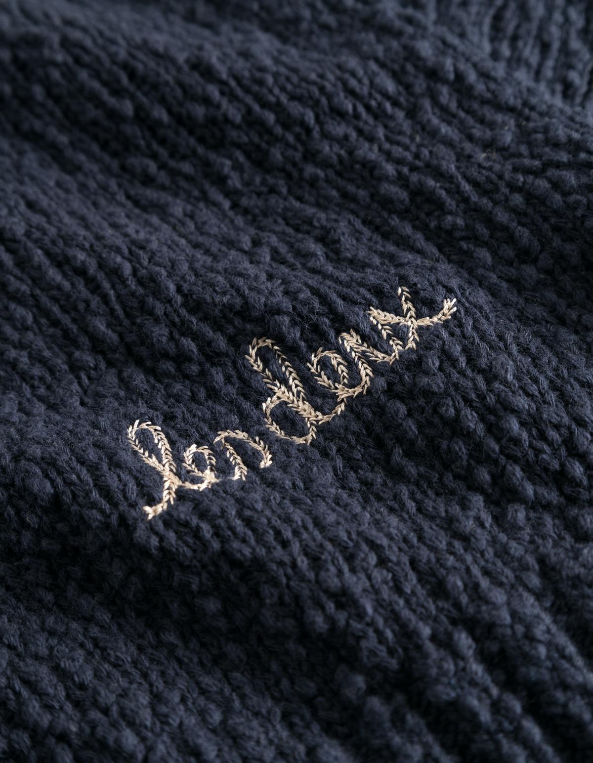 Errol Cotton Rugby Knit Dark Navy - Bild 3