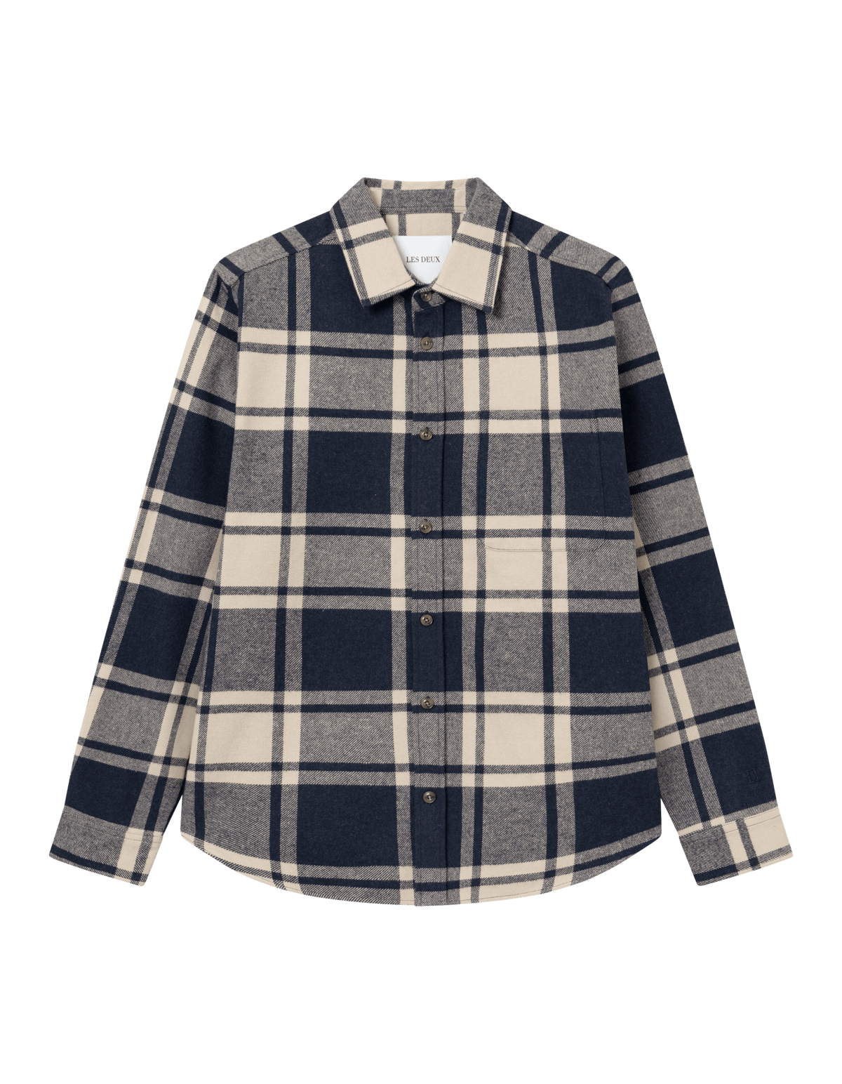 Jeremy Flannel Shirt Dark Navy/light Desert Sand