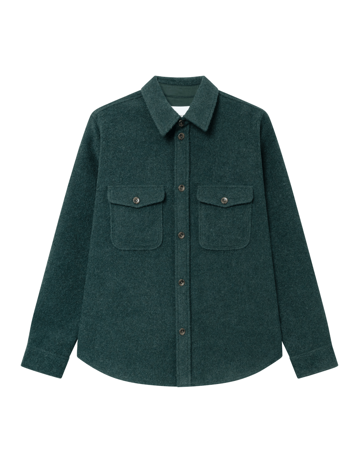 Lennon Bouclé Overshirt Pine Green