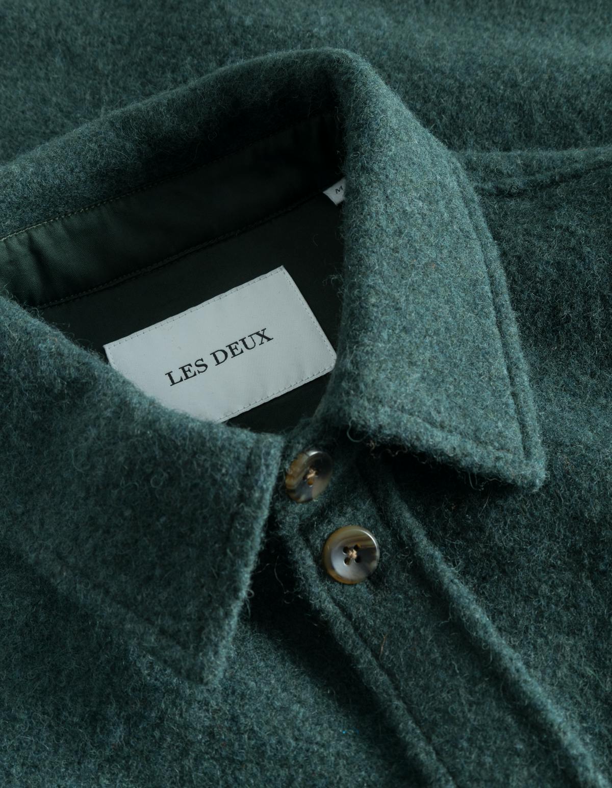 Lennon Bouclé Overshirt Pine Green - Bild 3