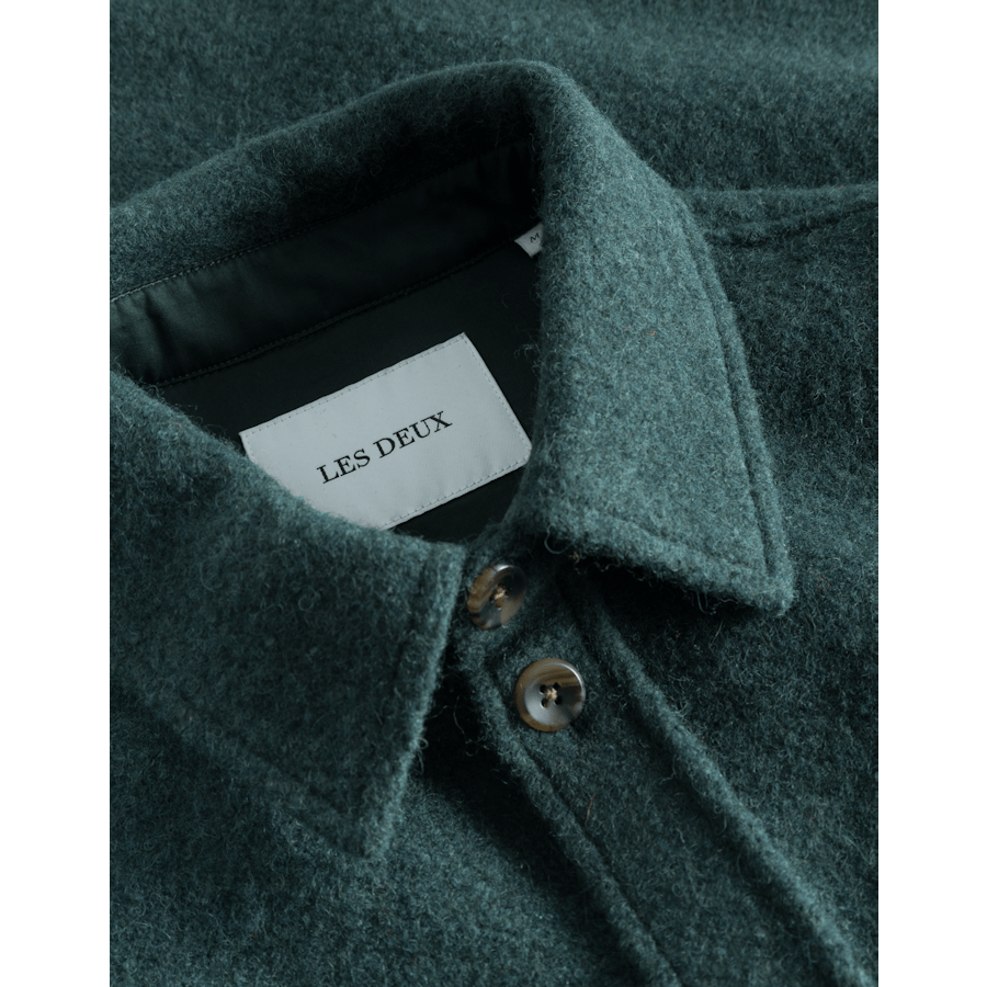 Lennon Bouclé Overshirt Pine Green - Bild 3