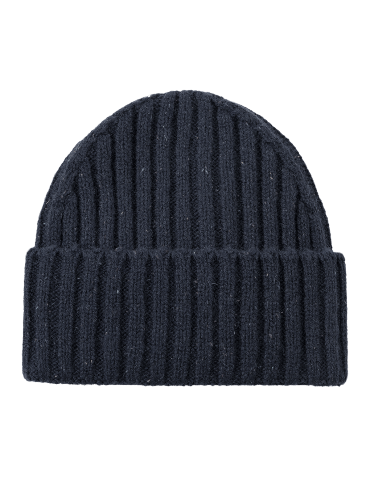 Wells Fleck Rib Beanie Dark Navy