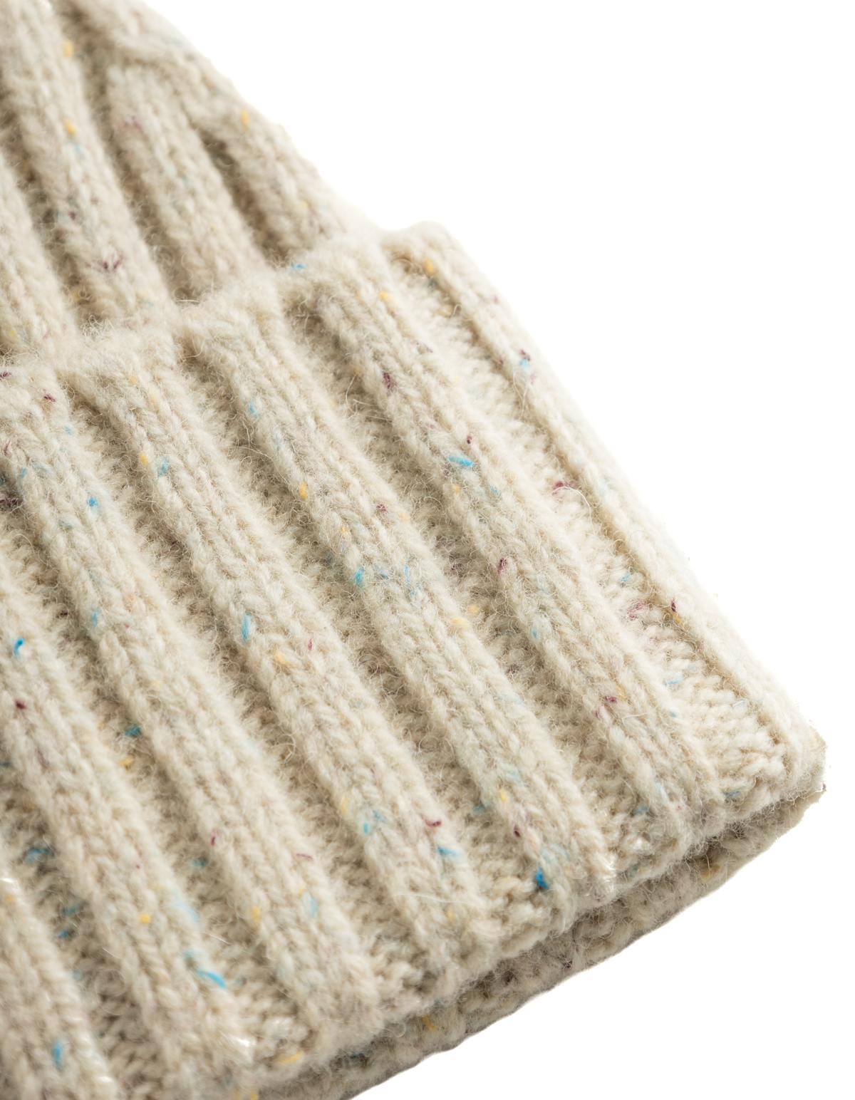 Wells Fleck Rib Beanie Light Sand - Bild 2