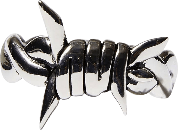 Barbed Wire Ring Silver, Unisex, Ekwipunek, inne akcesoria, Srebro, 8"